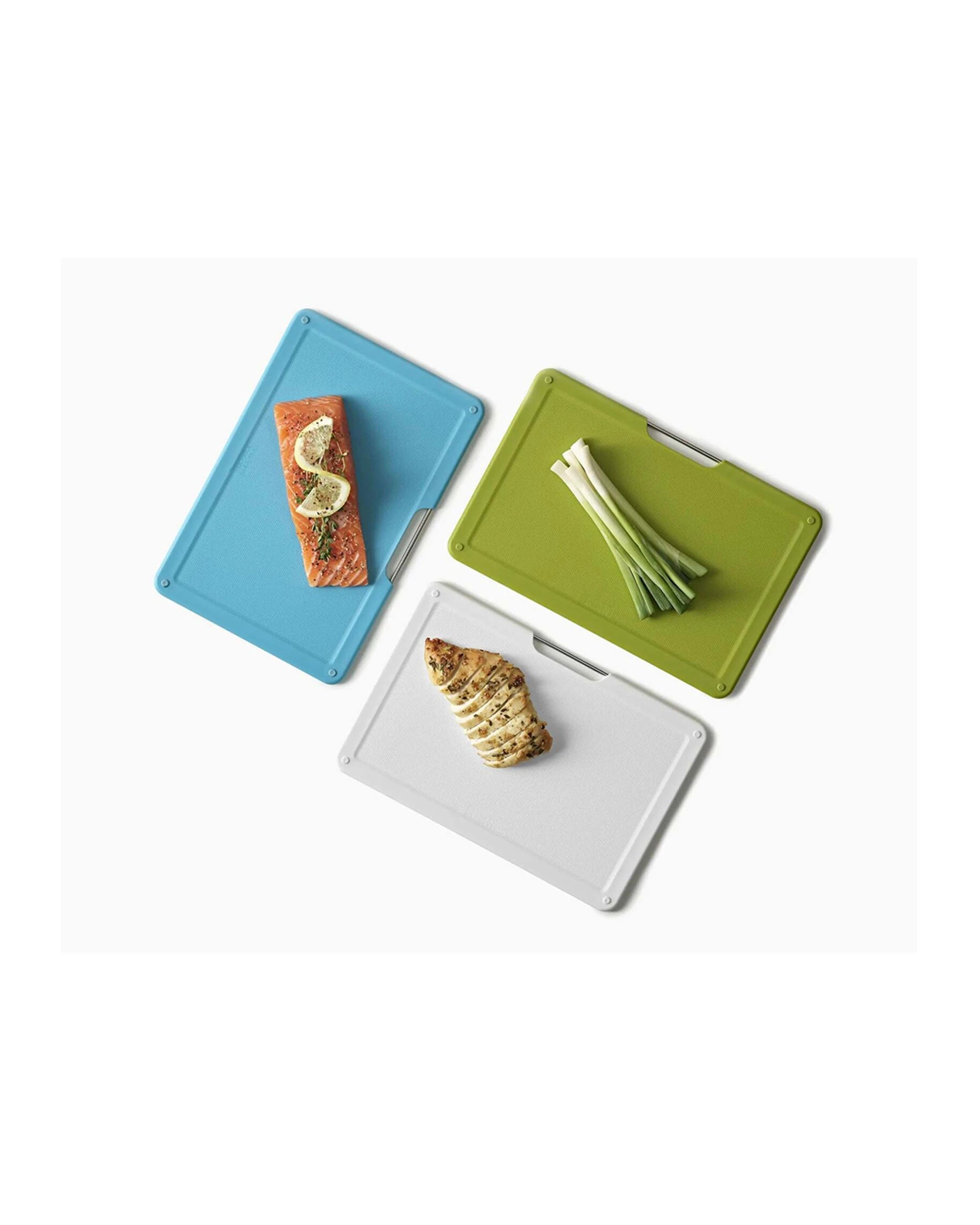 6 Joseph Joseph Folio 3 Piece Slim Under Shelf Chopping Board Set Multicolour 60199 - Silver, 6 of 6
