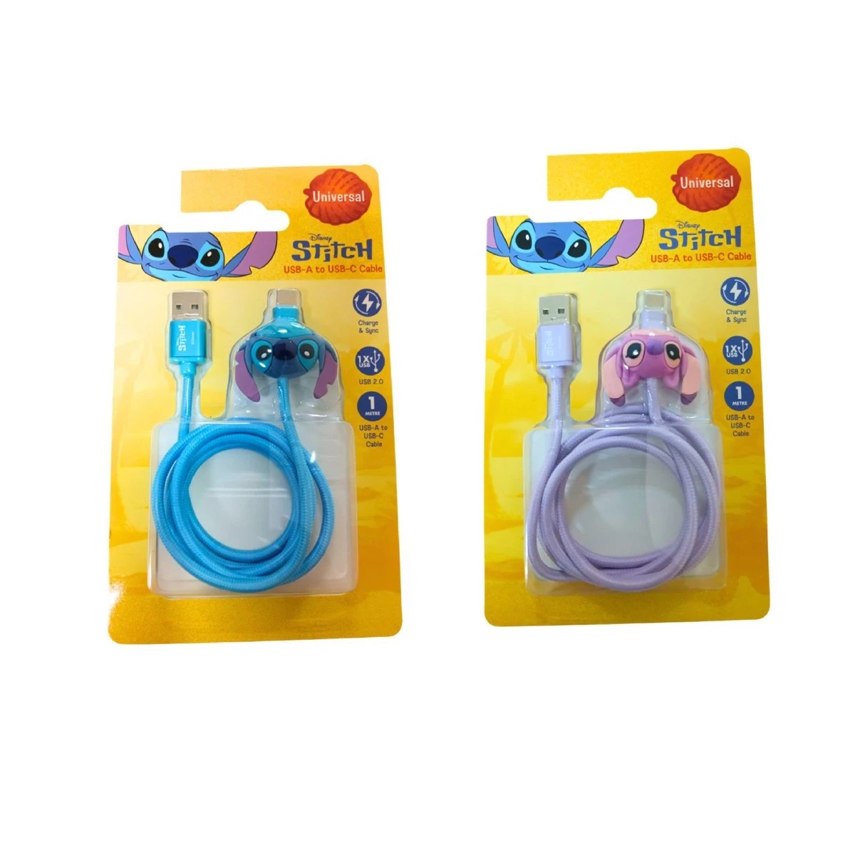 1 Disney Lilo & Stitch USB-A to USB-C Cable - Assorted, 1 of 3