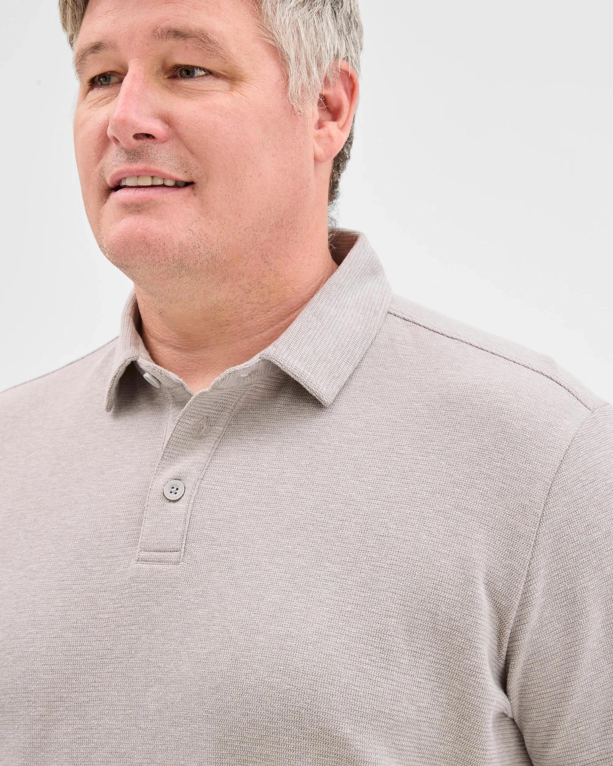 3 Target Plus Size Australian Cotton Blend Textured Polo Top GREY, 3 of 5