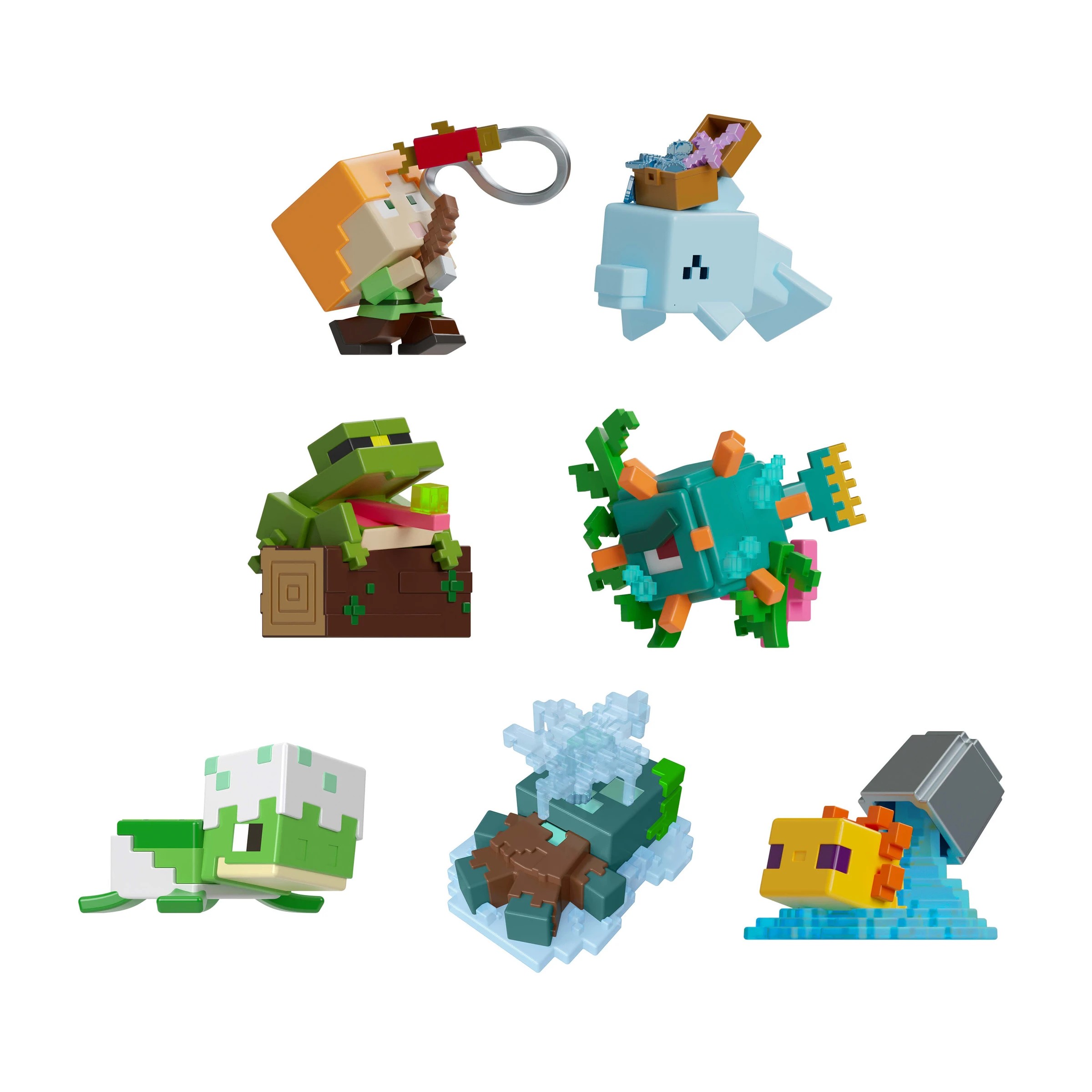 2 7 Pack Minecraft Mini Mode Aquatic Explorations Collectible Set, 2 of 7