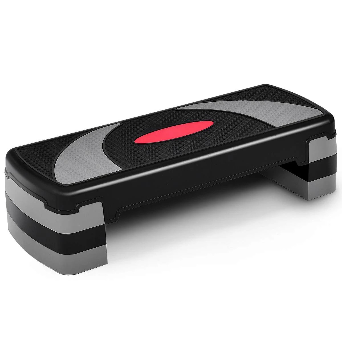 1 Costway Aerobic Stepper Exercise Step Platform w/10-15-20cm Adjustable Risers Cardio Fitness Bench, 1 of 1