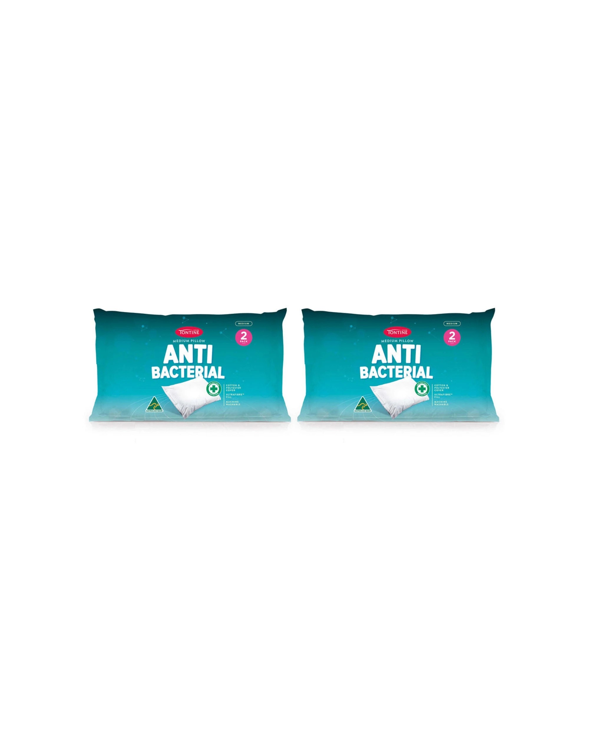 1 Tontine Anti-Bacterial Medium Sleeping Pillow - 4pc - White, 1 of 1