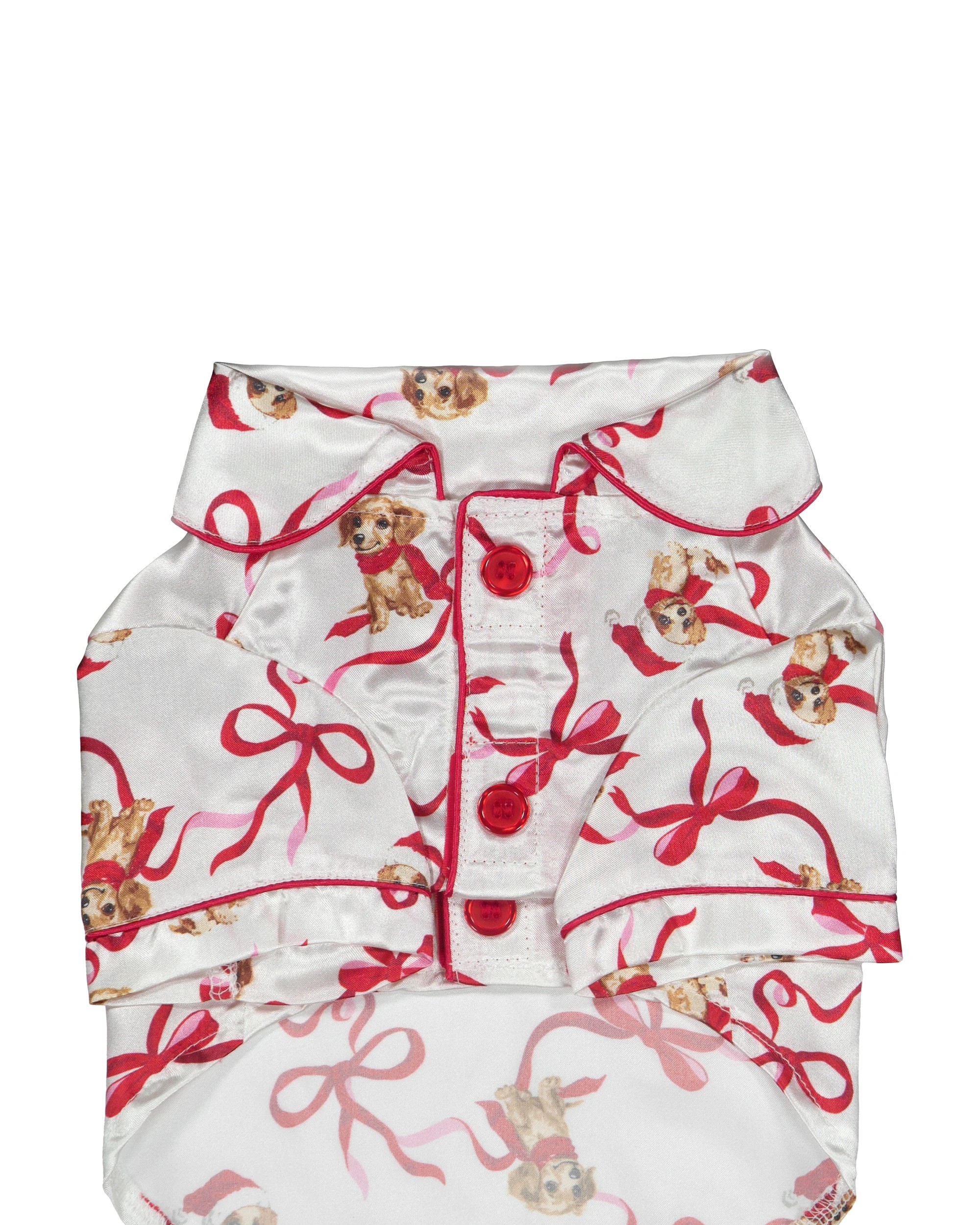 7 Family Matching Christmas Dog Ribbon Mini Me Pyjama S, 7 of 9