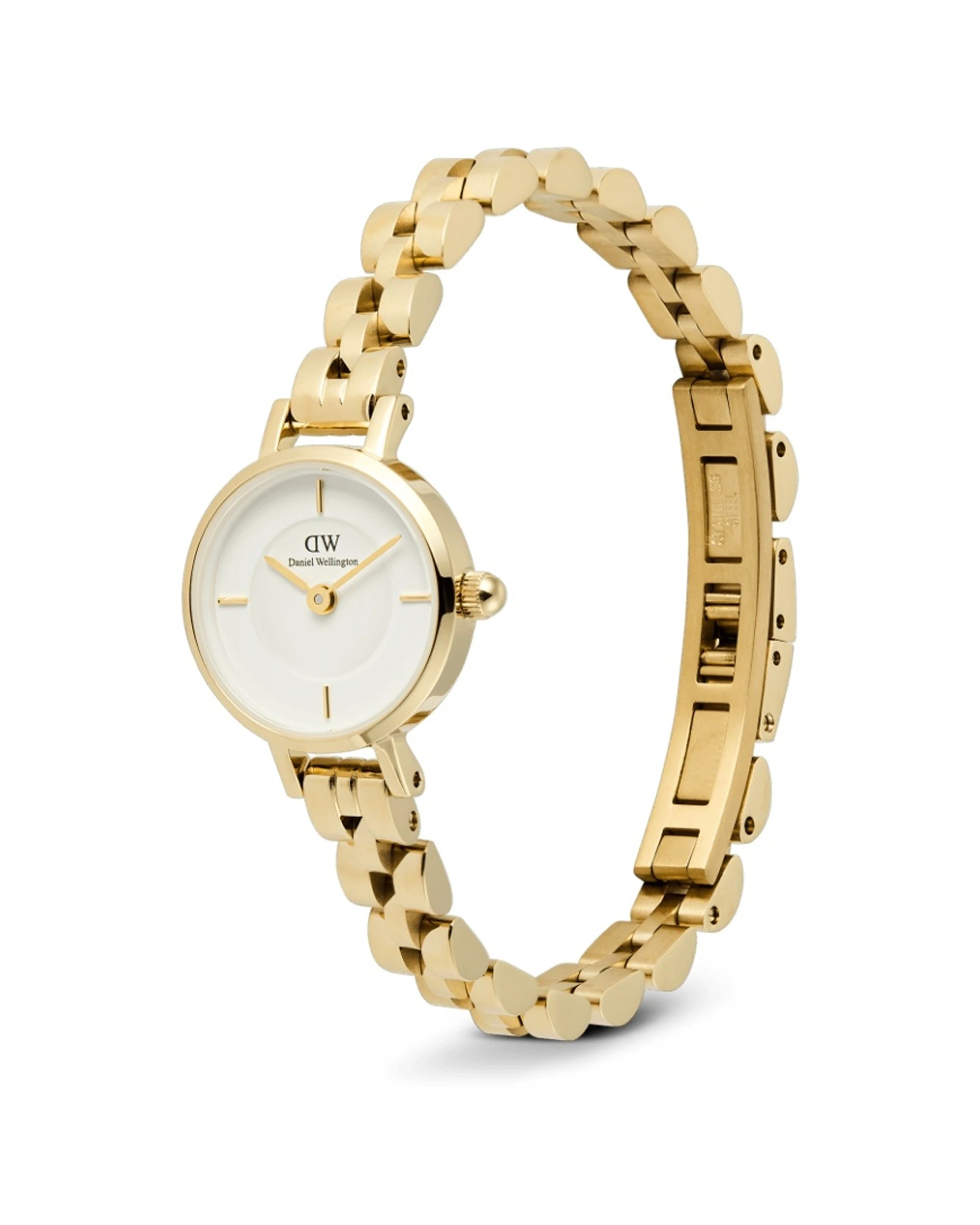 2 Daniel Wellington Petite Mini Arch 3-Link White Gold Watch 19mm Elegant Style, 2 of 5