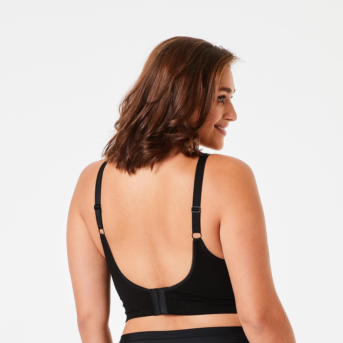 3 Full Figure Wirefree Seamfree T-Shirt Bra BLACK, 3 of 5