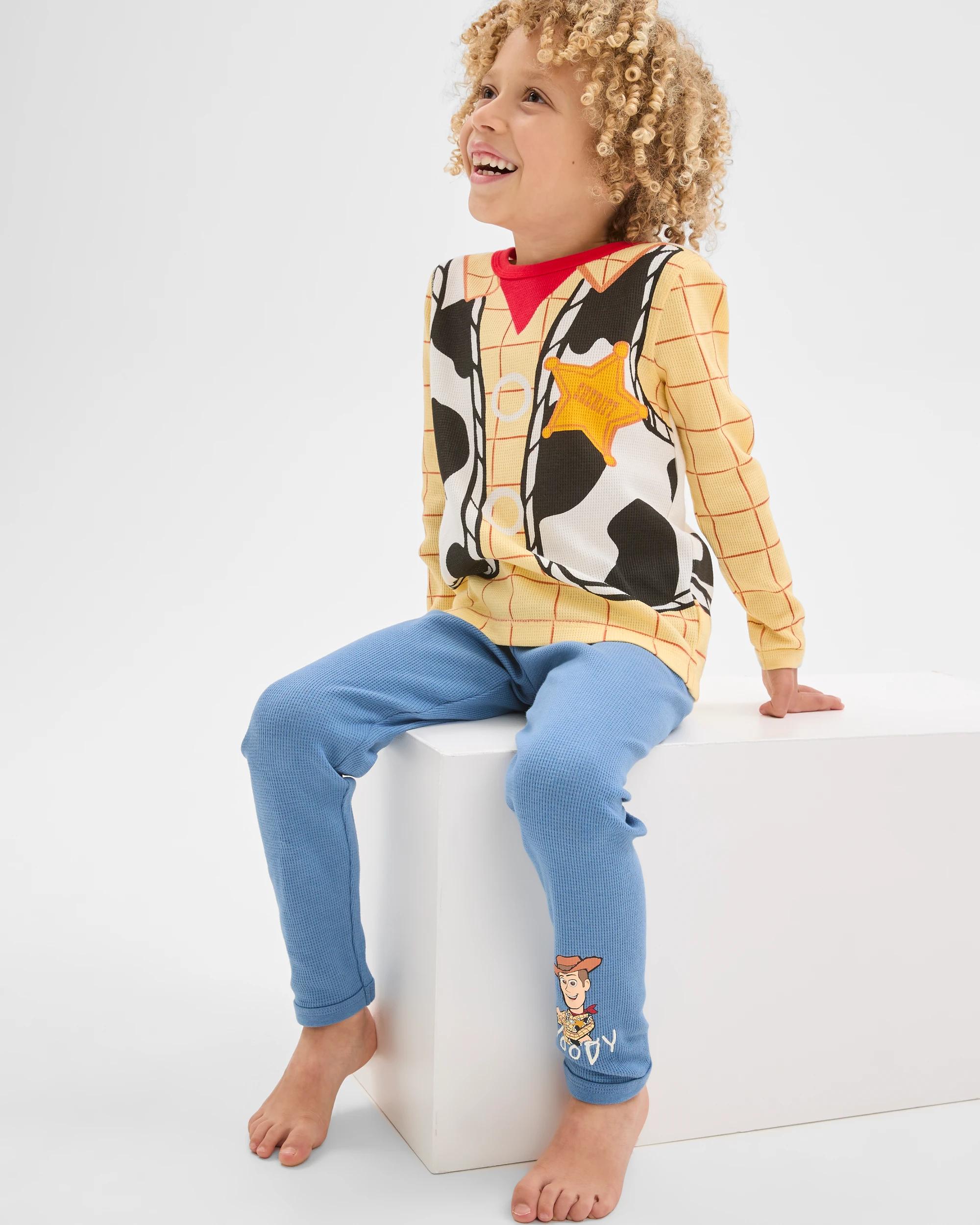 3 Disney Toy Story Woody Australian Cotton Top & Pants Younger Boys Pyjama Set WOODY, 3 of 7