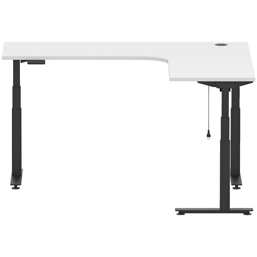 2 Stilford S2 Electric Radius Workstation 1800mm Black/White Desks, Tables and Workstations, 2 of 4