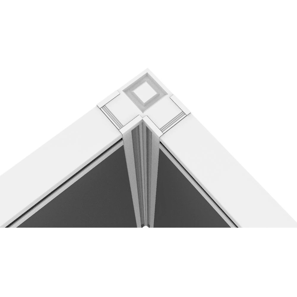 5 Stilford 4 Way Connector for 525mm Partition Screen White Office Furnishing Accessories Workspace Screens and Partitions, 5 of 5