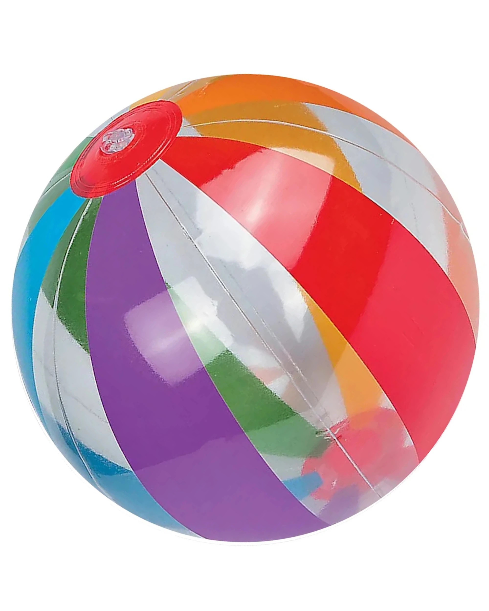 1 Fun Express Clear Inflatable Beach Ball With Coloured Panels 23cmMulti - Multi, 1 of 1