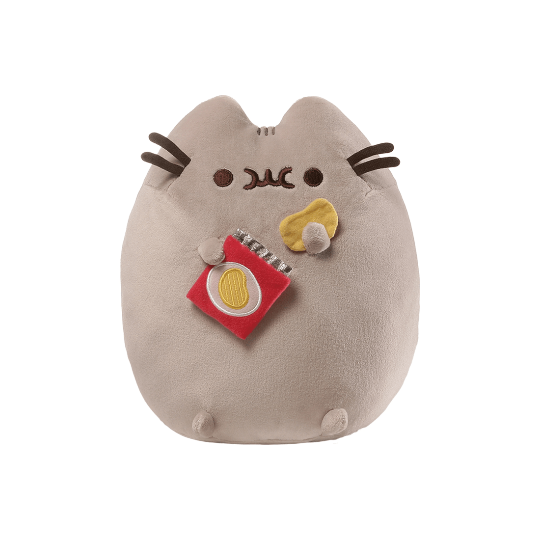 1 Pusheen - Potato Chip Pusheen Plush, Soft Toy, Polyester, Grey, 24cm (Height) - Grey, 1 of 1