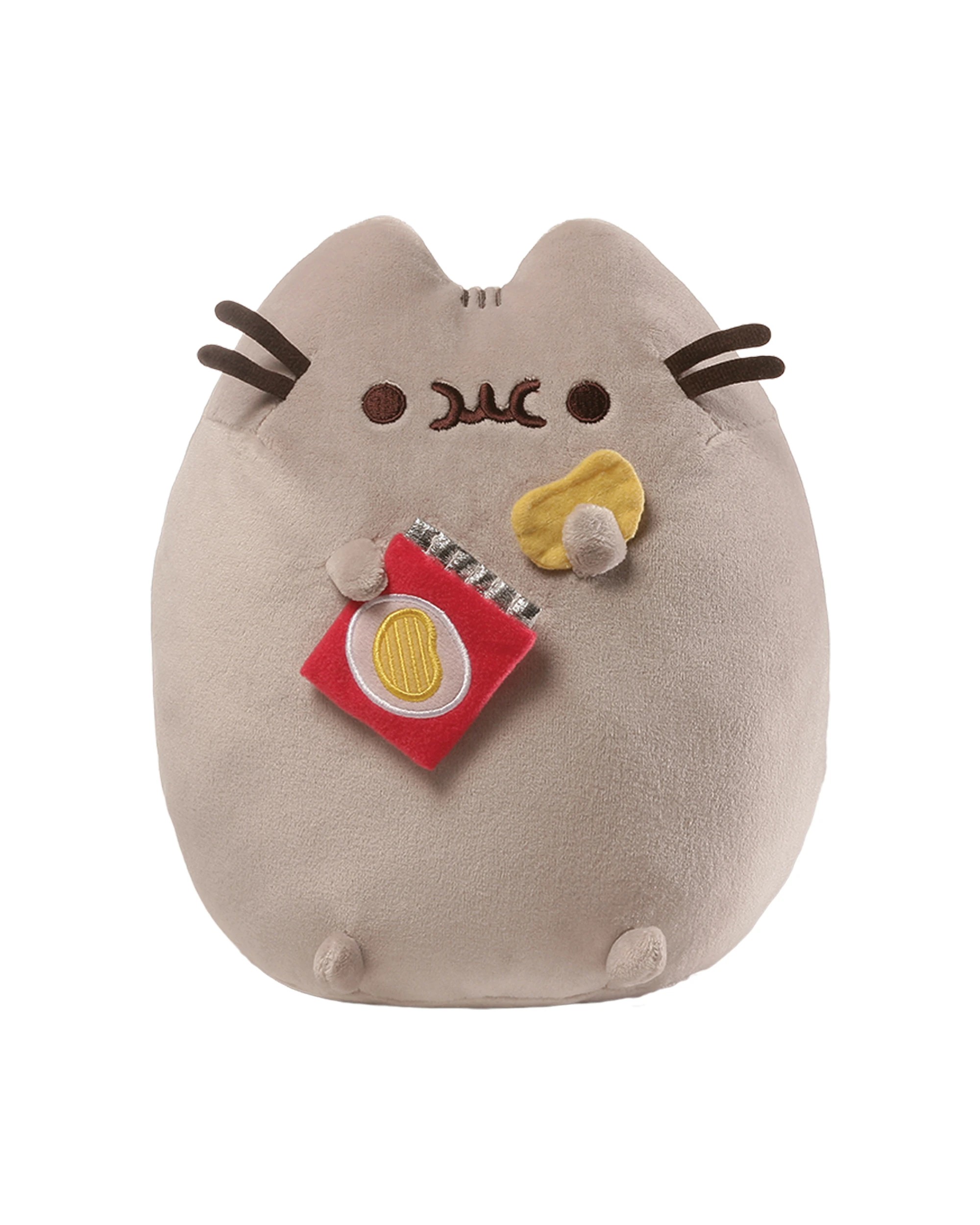 1 Pusheen - Potato Chip Pusheen Plush, Soft Toy, Polyester, Grey, 24cm (Height) - Grey, 1 of 1