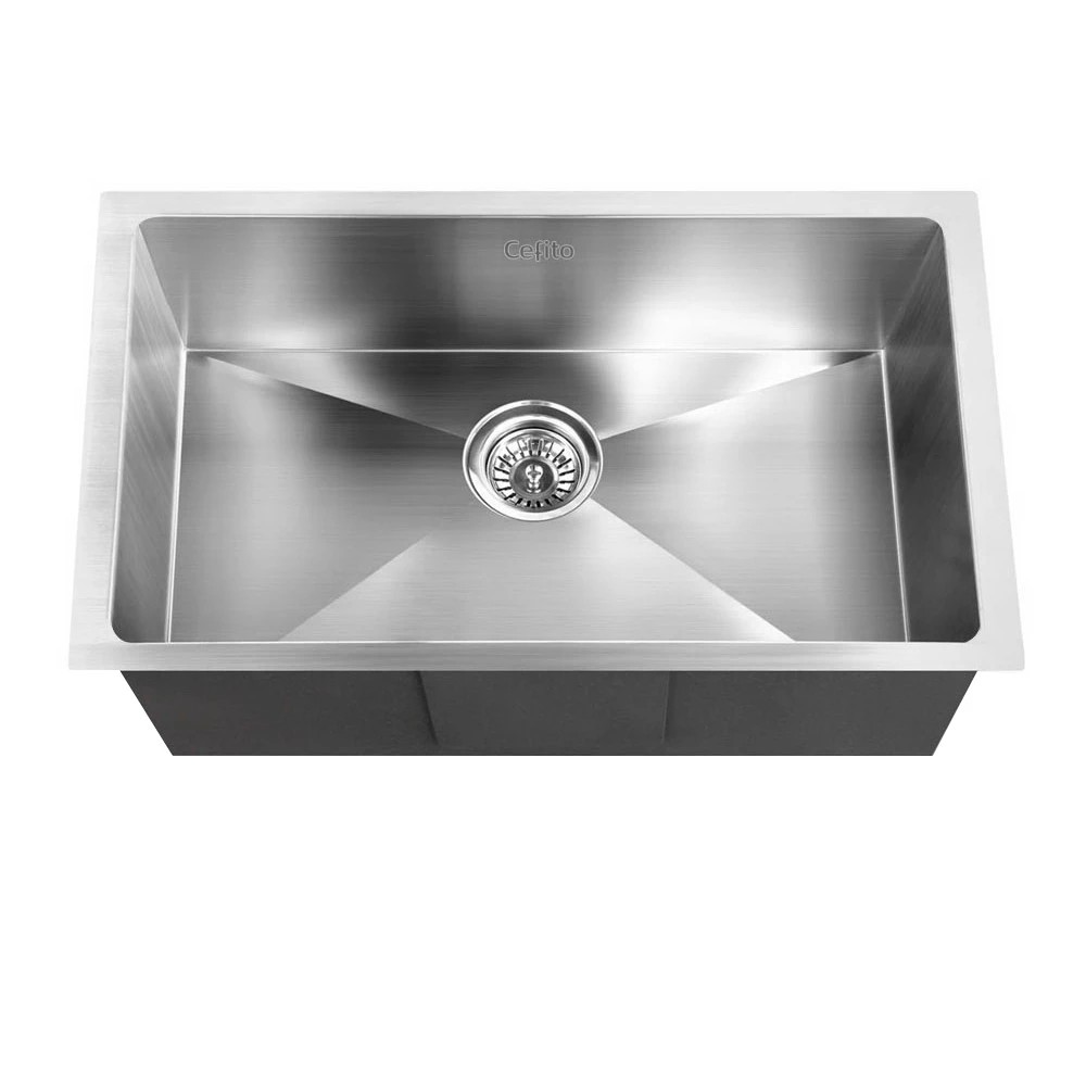 2 Cefito Kitchen Sink 70X45CM Stainless Steel Basin Single Bowl - Natural, 2 of 2