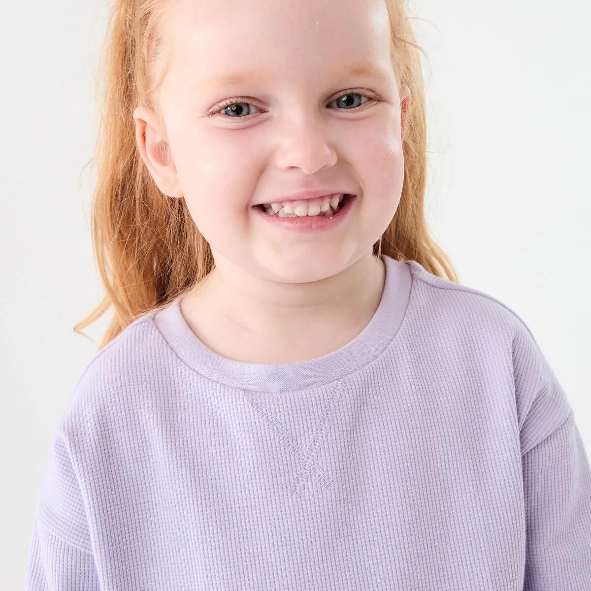 3 Waffle Pyjama Set Pst Purple, 3 of 6