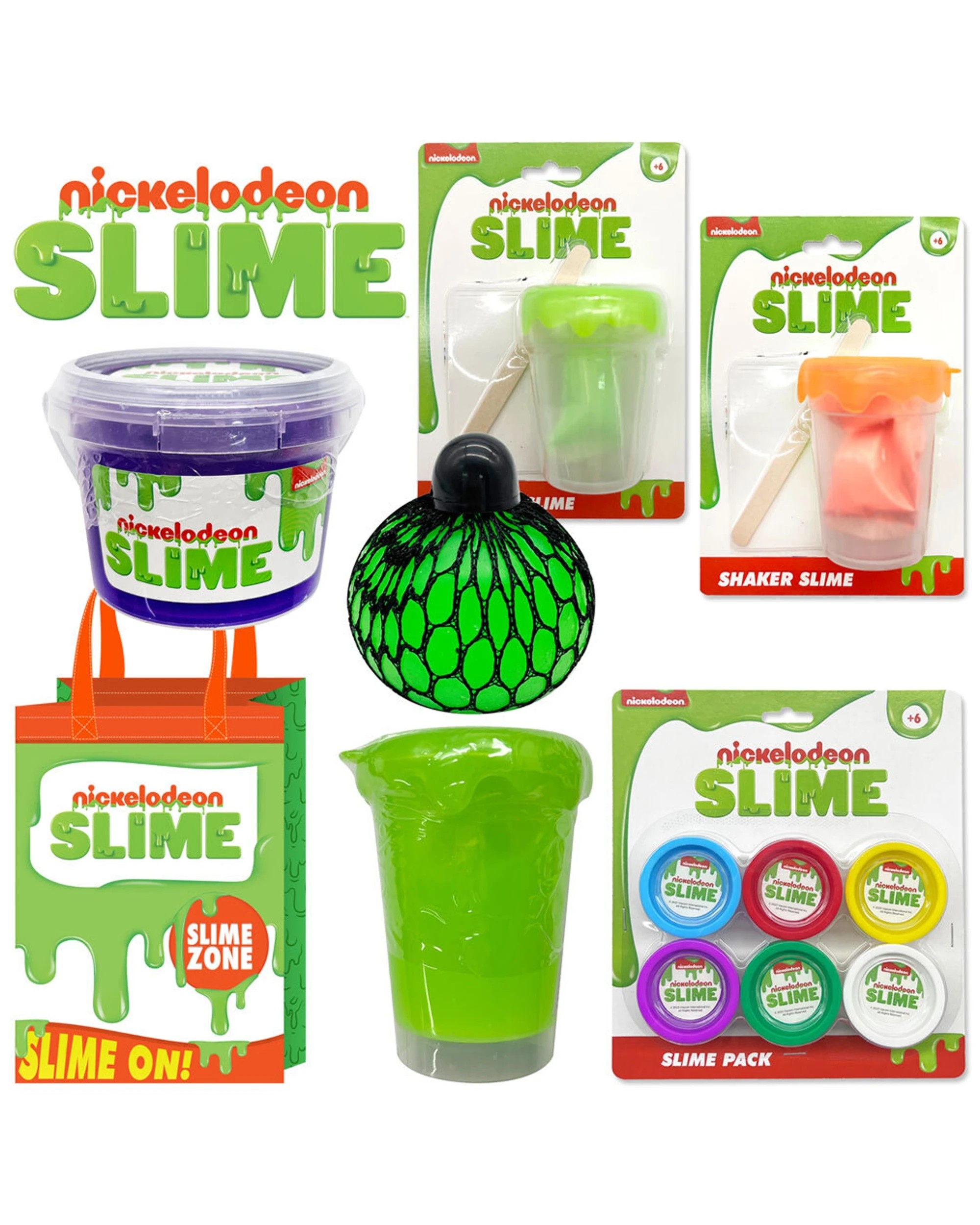 2 Nickelodeon Slime Party Toy Showbag With Variety Slime Set And Tote Bag - Assorted, 2 of 3
