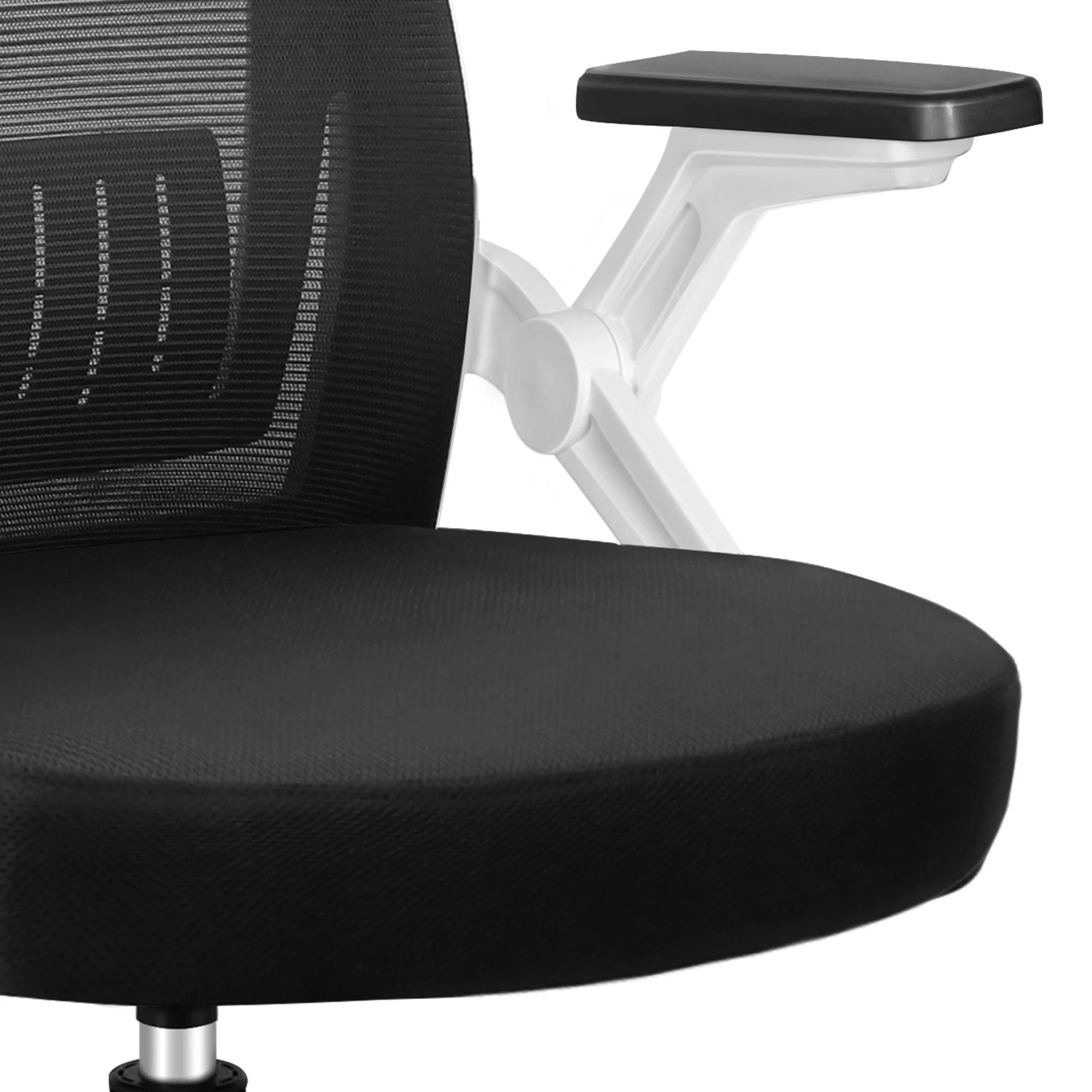 6 Alfordson Mesh Office Chair Executive Computer Fabric Gaming Racing Work Seat - White Black, 6 of 10