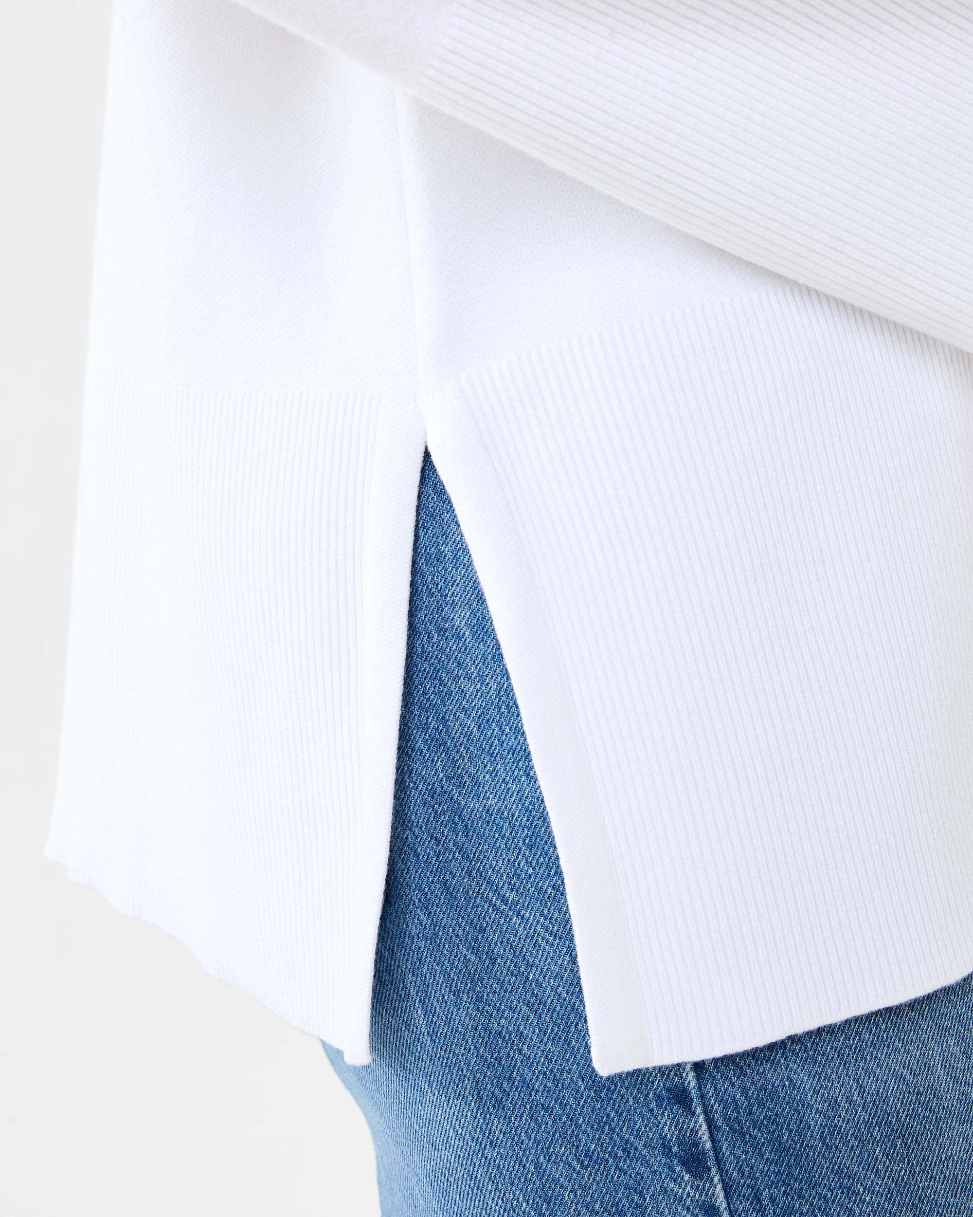 6 Compact Seam Front Oversized Jumper Cld White, 6 of 7