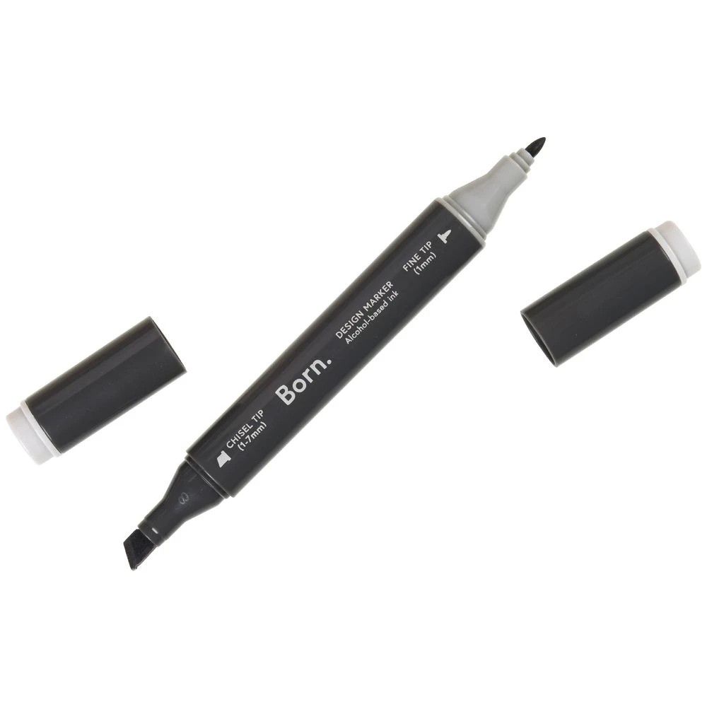 3 Born Professional Dual-Tip Artist Marker Warm Grey WG170, 3 of 4