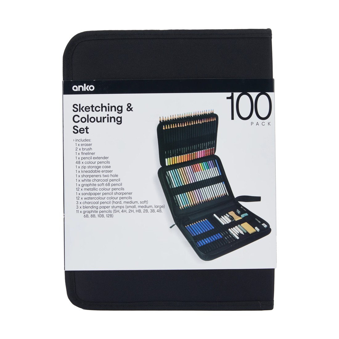 9 100 Pack Sketching & Colouring Set, 9 of 9