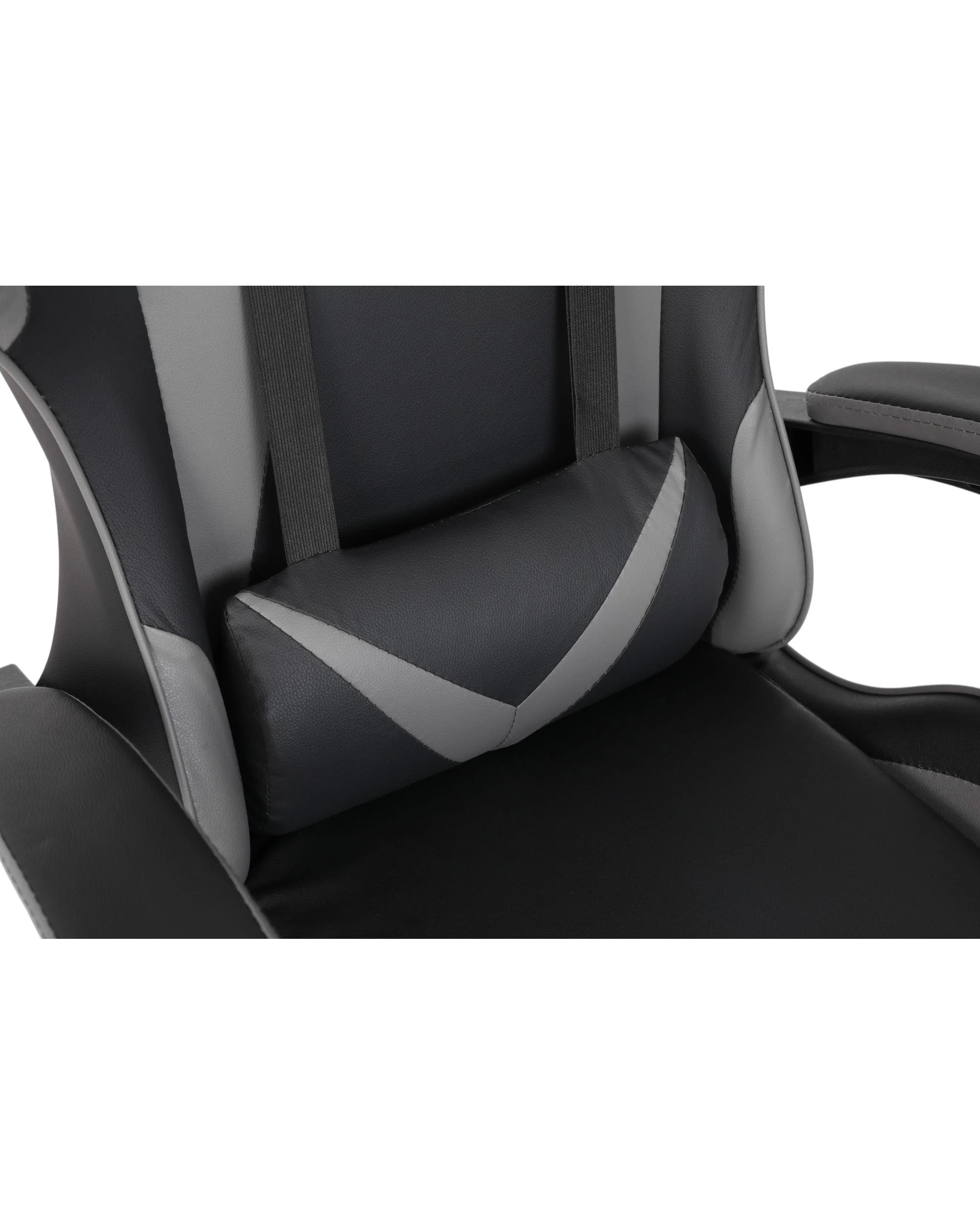 8 Playmax PU Leather Gaming Chair - Grey and Black - Multi, 8 of 10