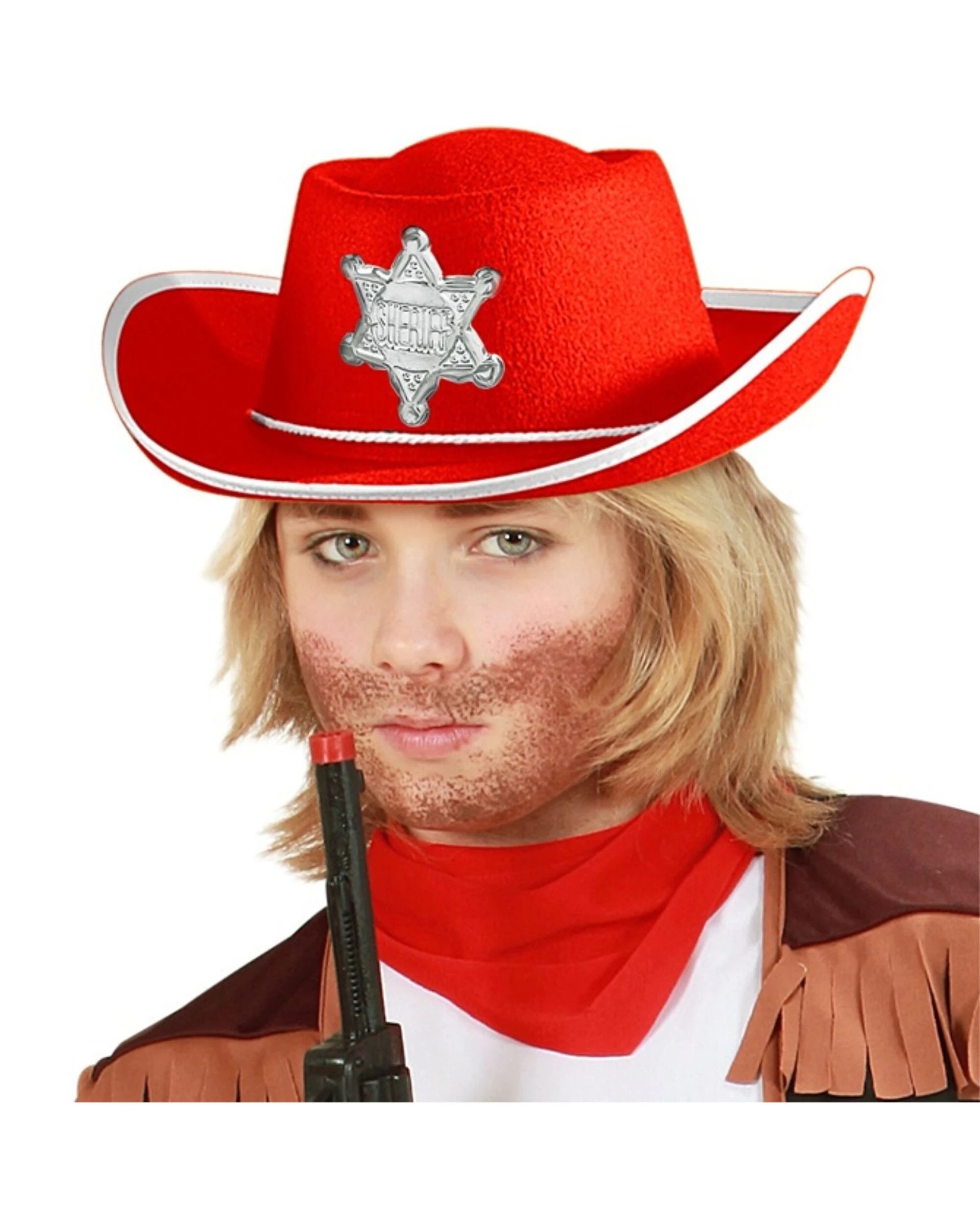 2 Widmann Kids Red Cowboy Hat - Red, 2 of 3