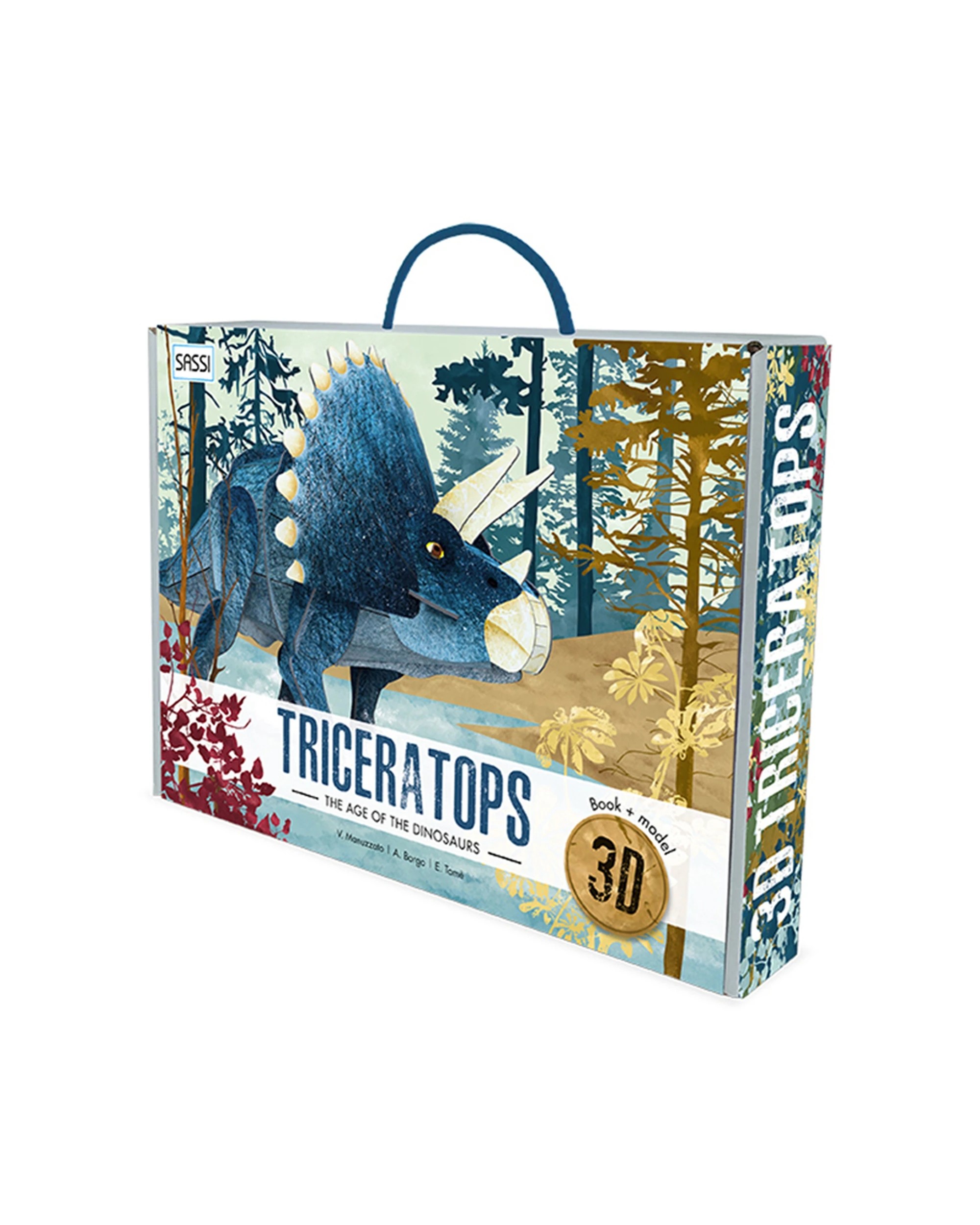 1 Sassi 39pc 3D Assemble & Book The Age Of The Dinosaurs Triceratops Kids - Multi, 1 of 1