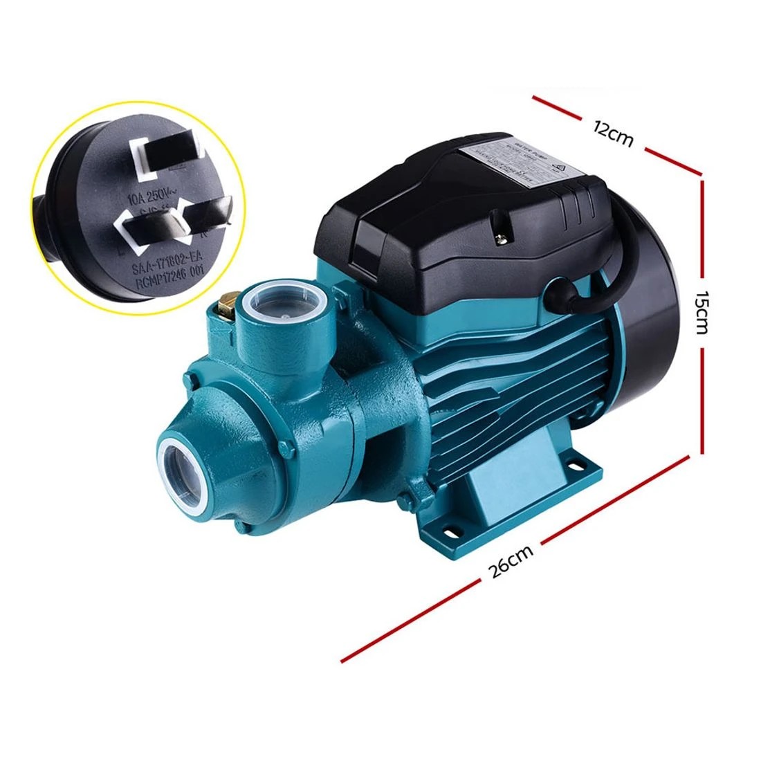 2 Giantz Peripheral Water Pump Garden Boiler Car Wash Auto Irrigation House QB60 - Blue, 2 of 4