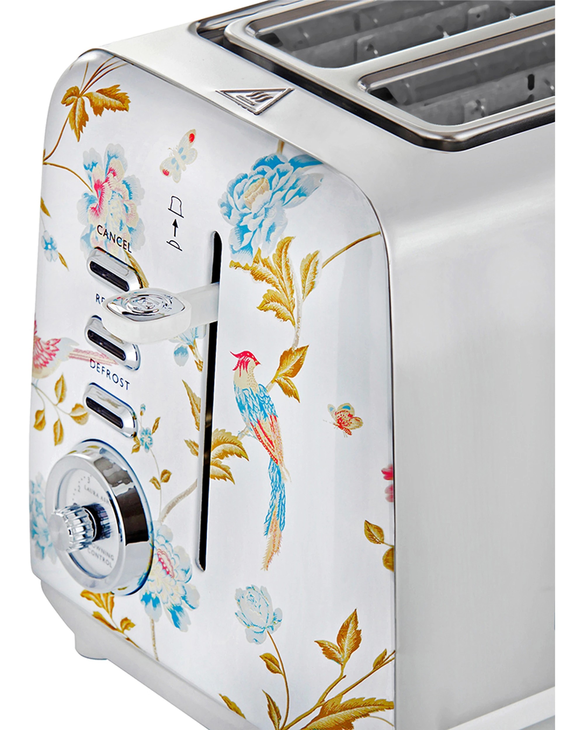 3 Laura Ashley Elveden 24cm Electric 2 Slice Bread Toaster 925W - White, 3 of 7
