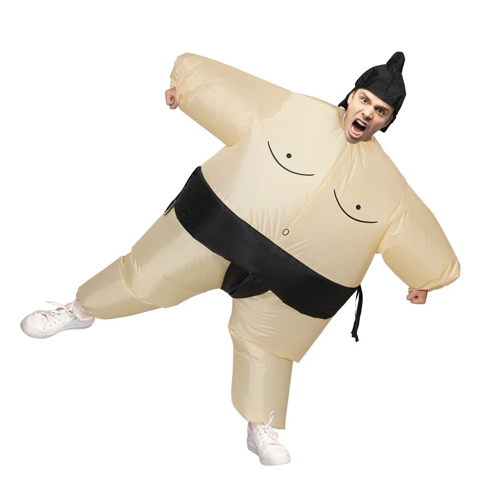 1 Jingle Jollys Inflatable Sumo Costume Adult Suit Blow Up Party Fancy Dress Halloween Cosplay - Multi, 1 of 6