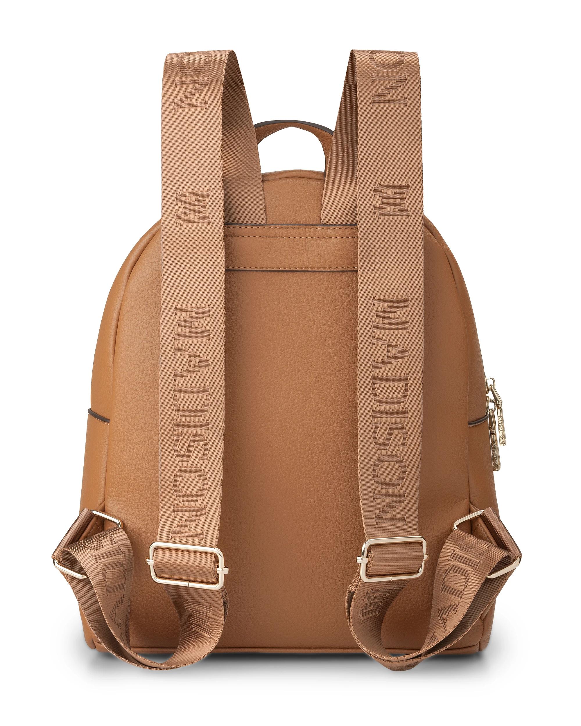 6 Madison Accessories Libby Medium Backpack HONEY, 6 of 7