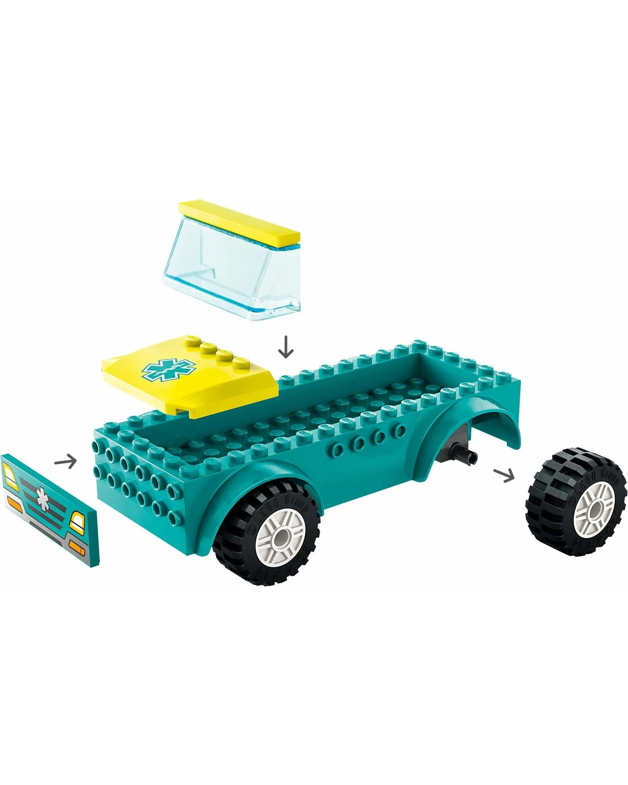 3 LEGO City 60402 Emergency Ambulance and Snowboarder, 3 of 5