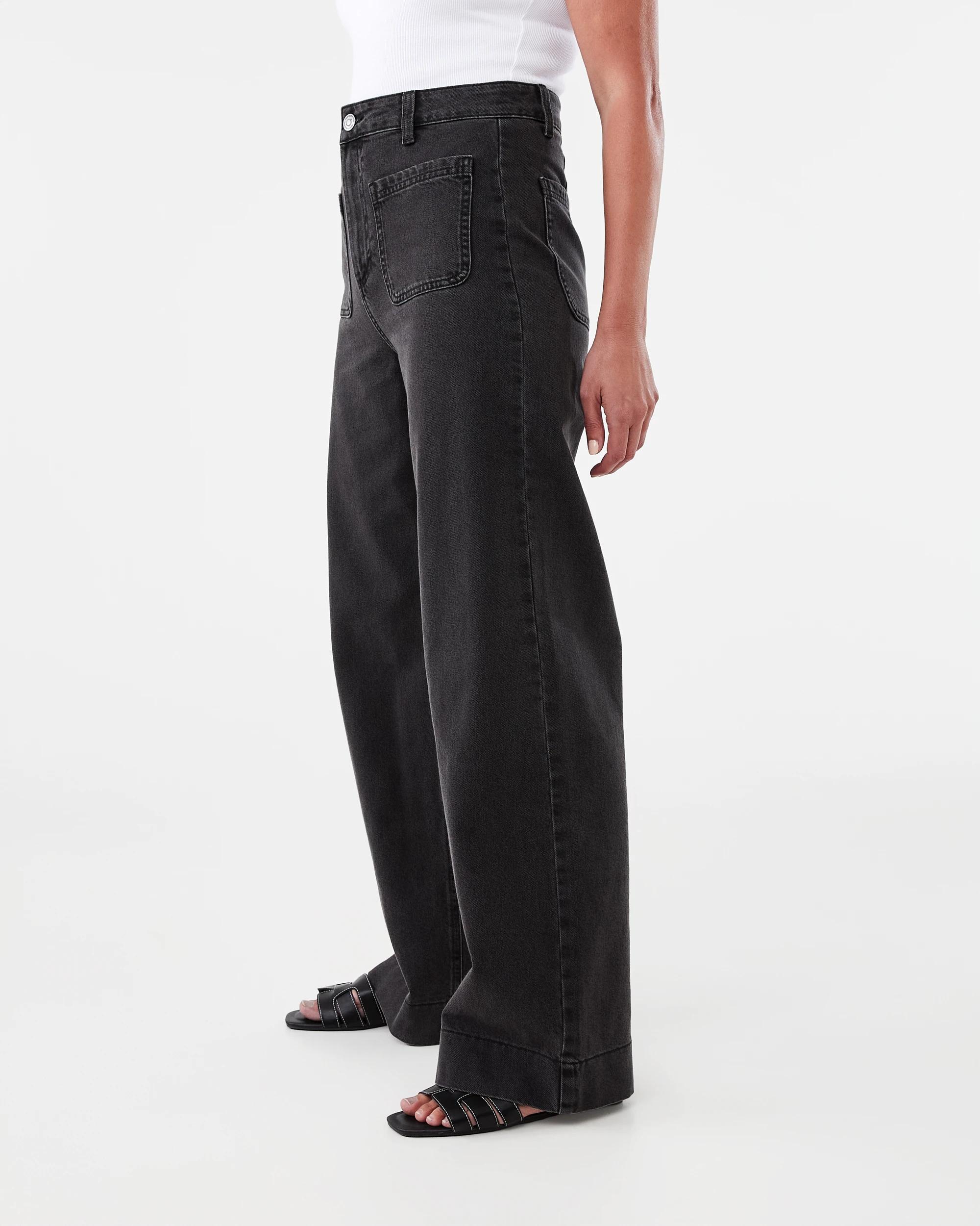 3 Wide Leg Pocket Jeans Blk Wash, 3 of 9