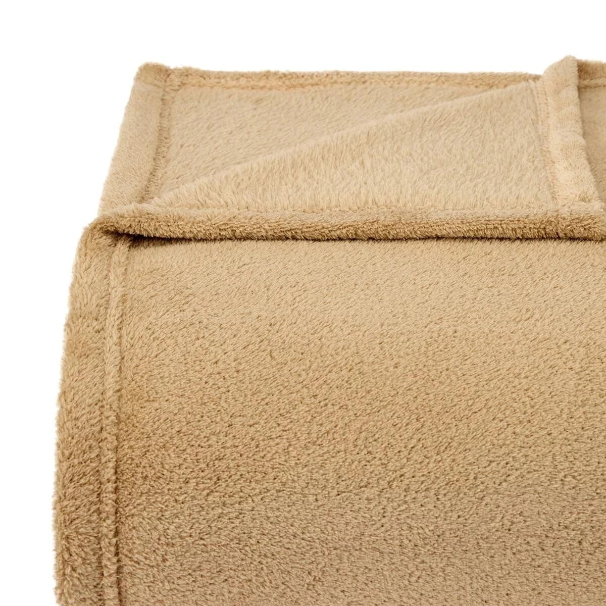 4 Soft Fleece Blanket - Queen/King Bed, Natural, 4 of 8