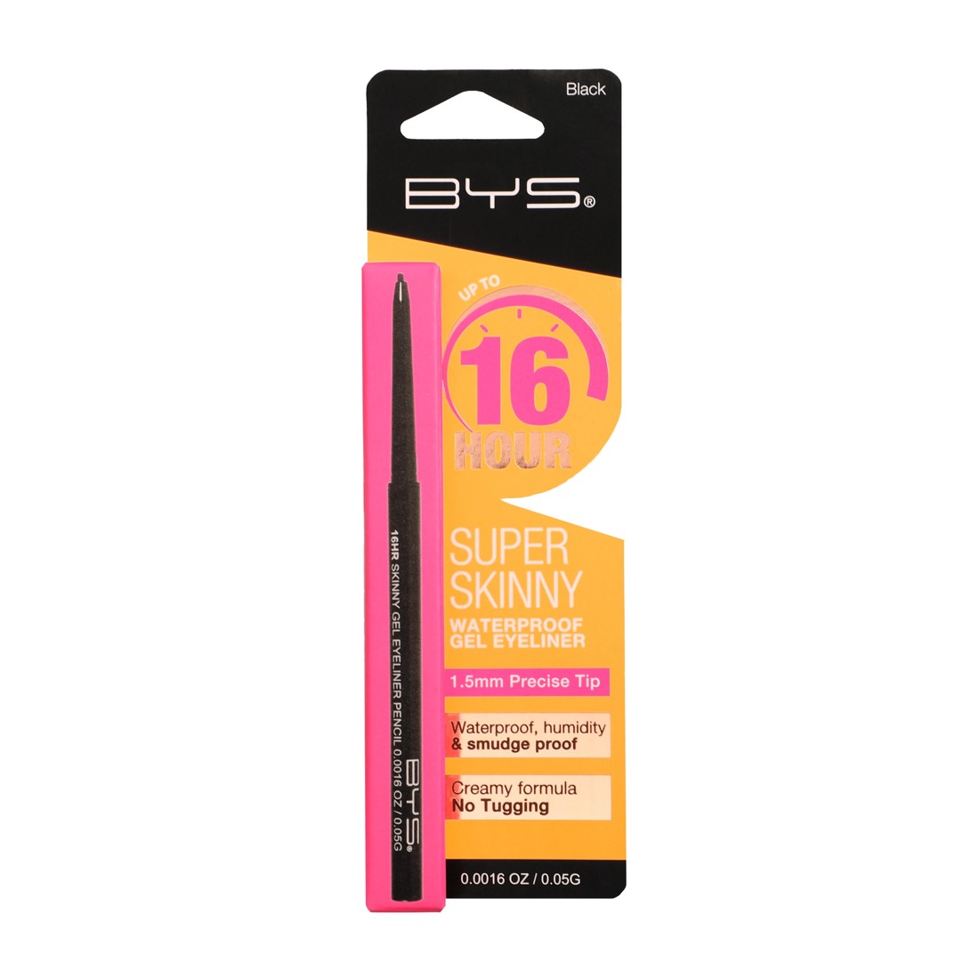 1 BYS 16 Hour Super Skinny Waterproof Gel Eyeliner - Black, 1 of 3