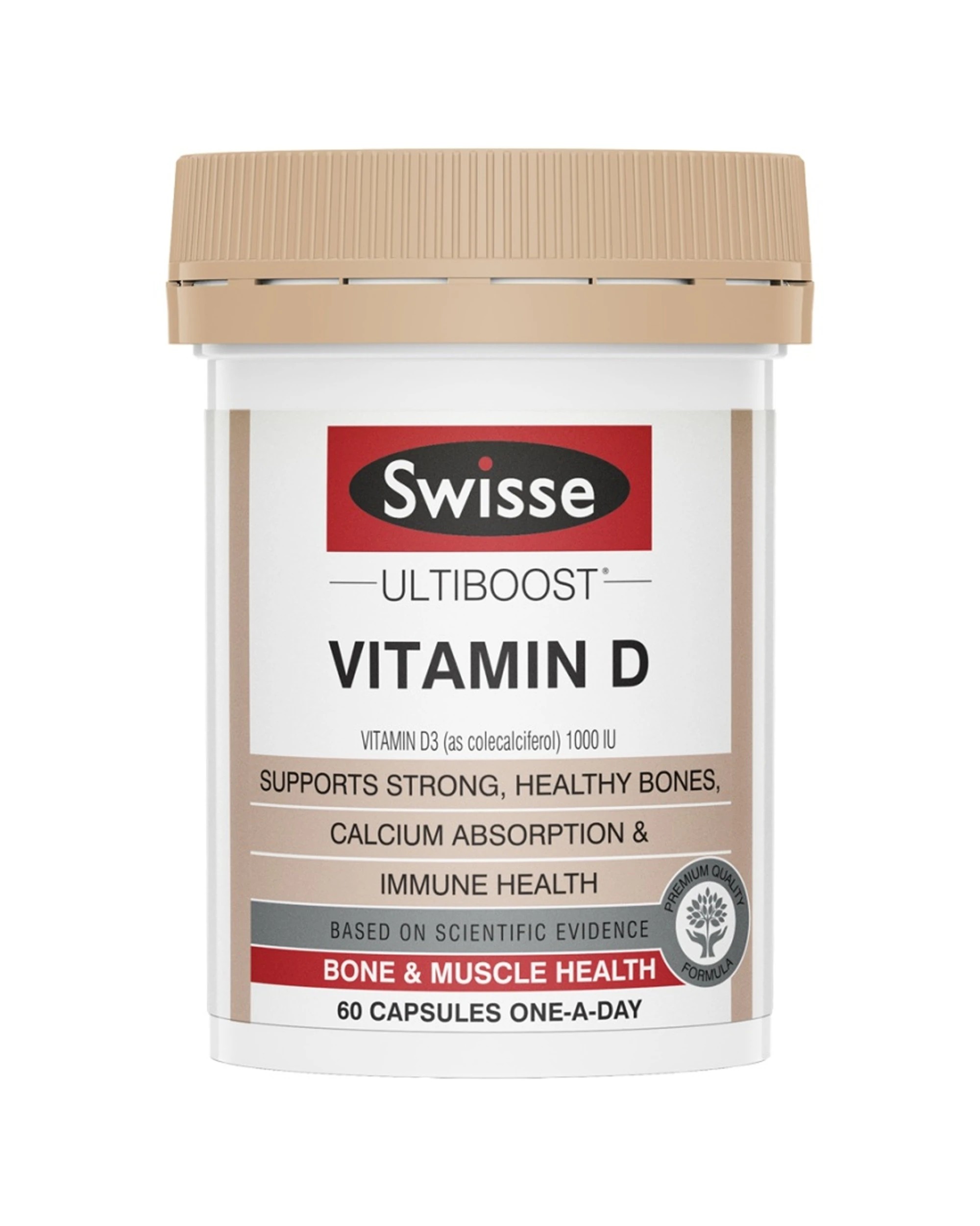 1 Swisse 60pc Ultiboost Vitamin D Capsules Supports Bone Immune & Muscle Health, 1 of 1