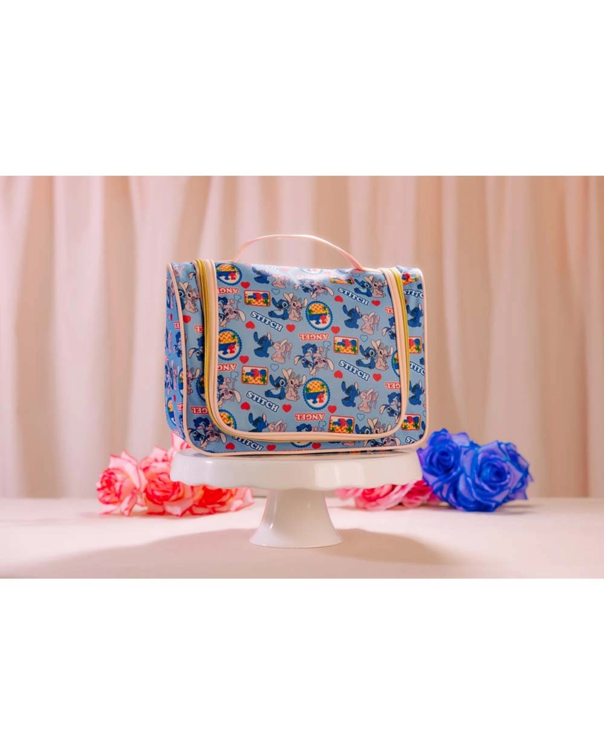 5 Disney - Lilo & Stitch - Stitch Stamps Toiletry Bag - Blue, 5 of 5