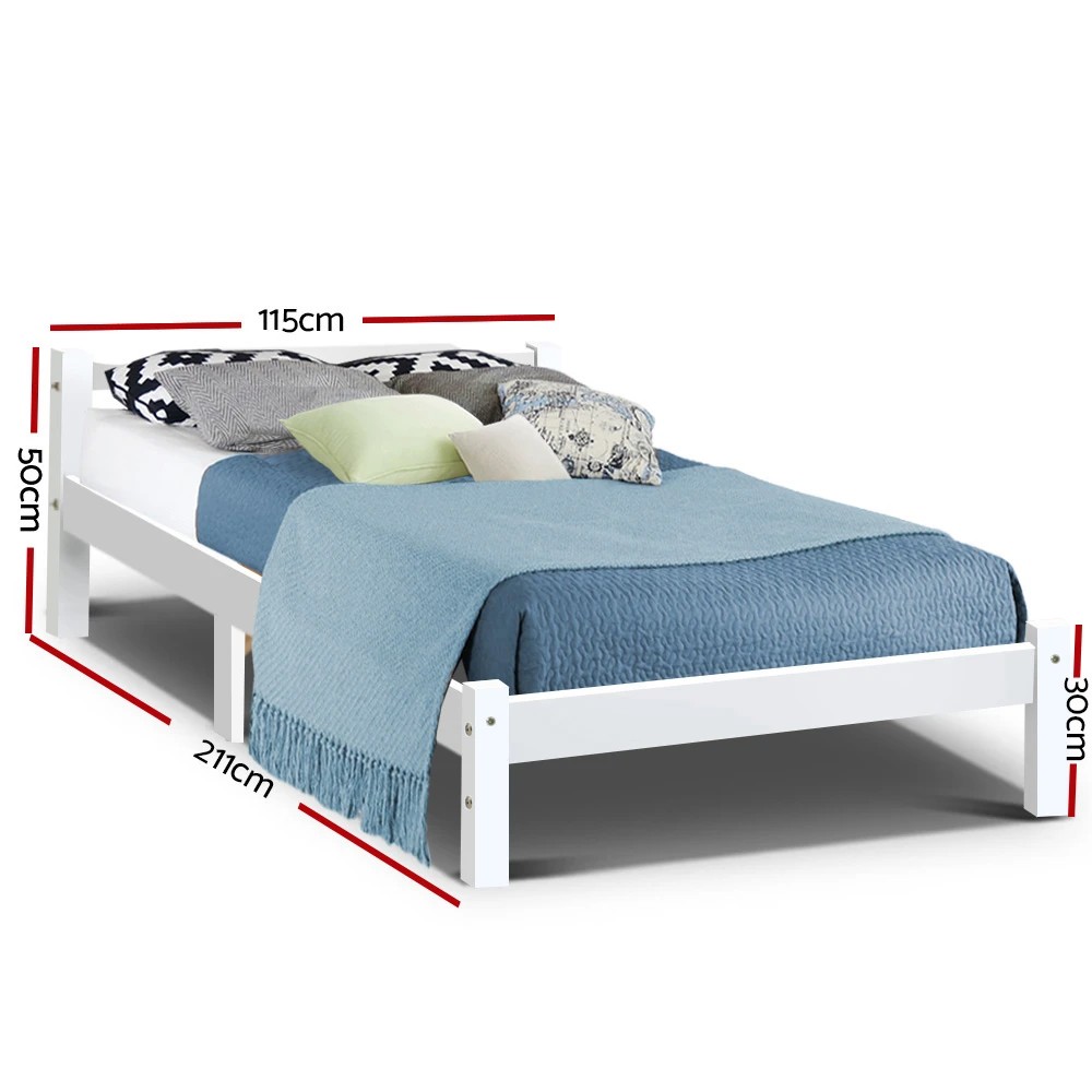 2 Artiss Bed Frame King Single Size Wooden - Multi, 2 of 8