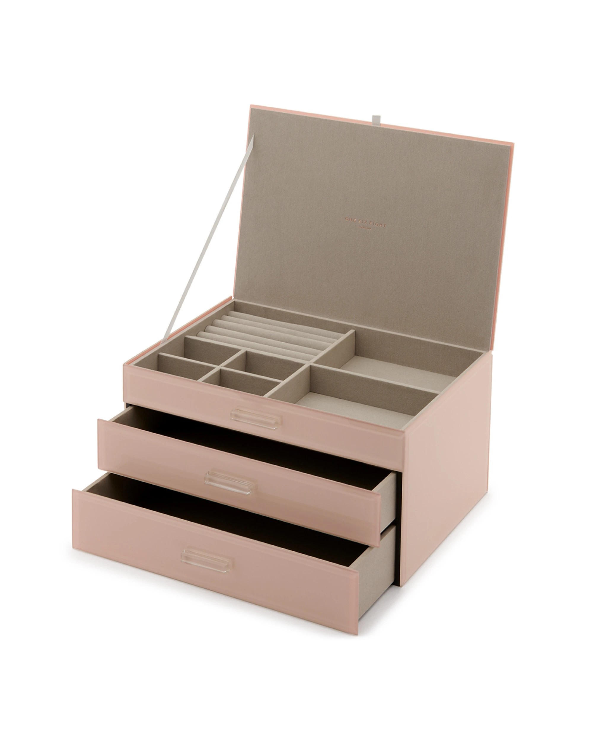1 One Six Eight London Gabriella Jewellery Box - Blush - XL - Pink, 1 of 5