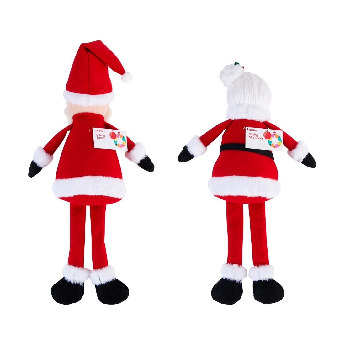 5 Sitting Santa or Mrs. Claus - Assorted, 5 of 6