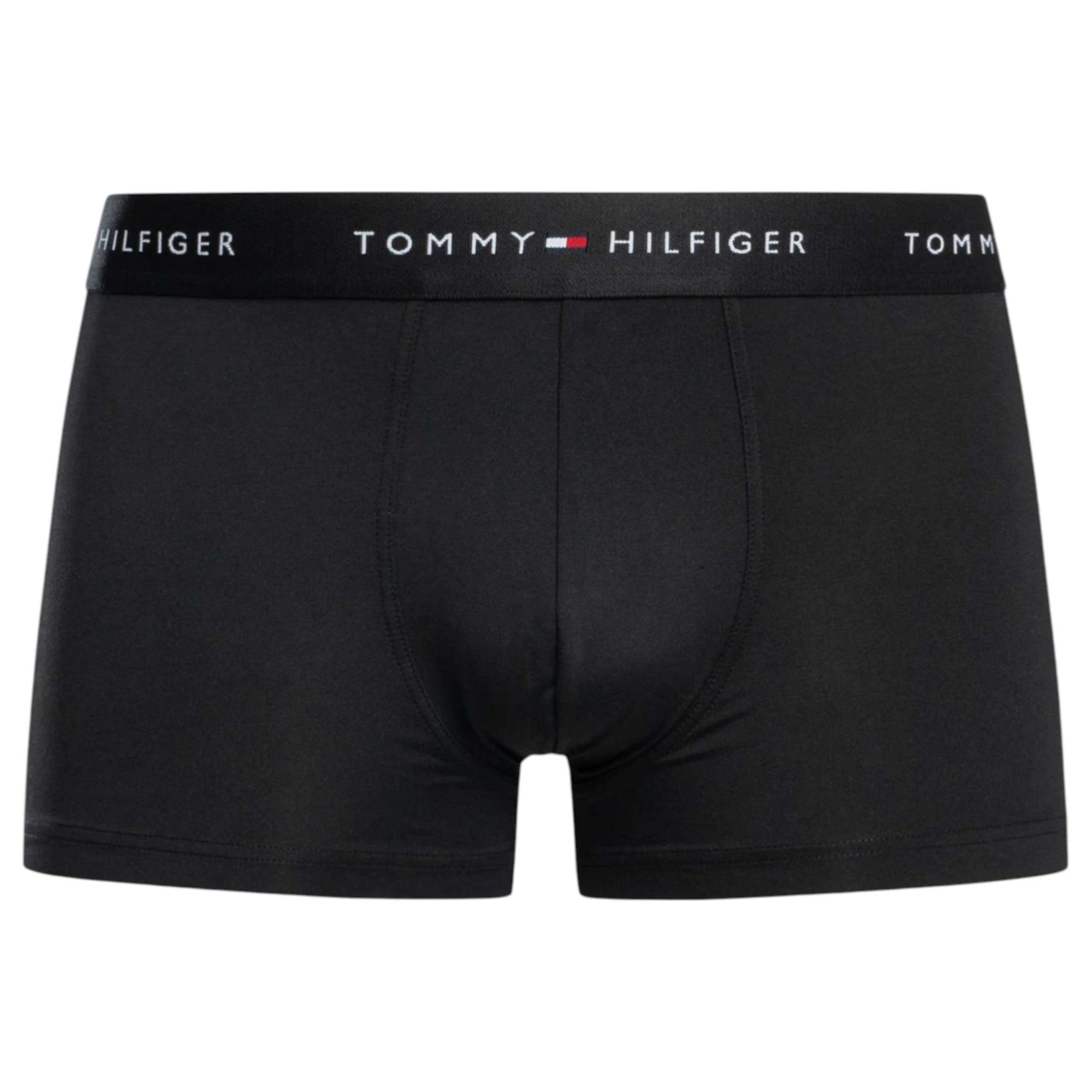 6 Tommy Hilfiger 3 Pack Mens Microfibre Essential Trunks Underwear BLACK, 6 of 7