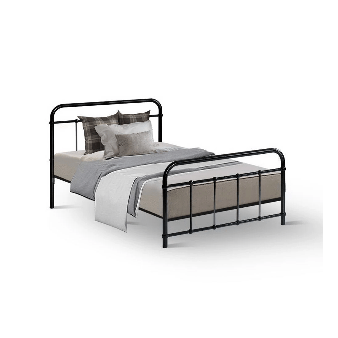 1 Artiss Bed Frame Metal Frames LEO - Single - Black, 1 of 7