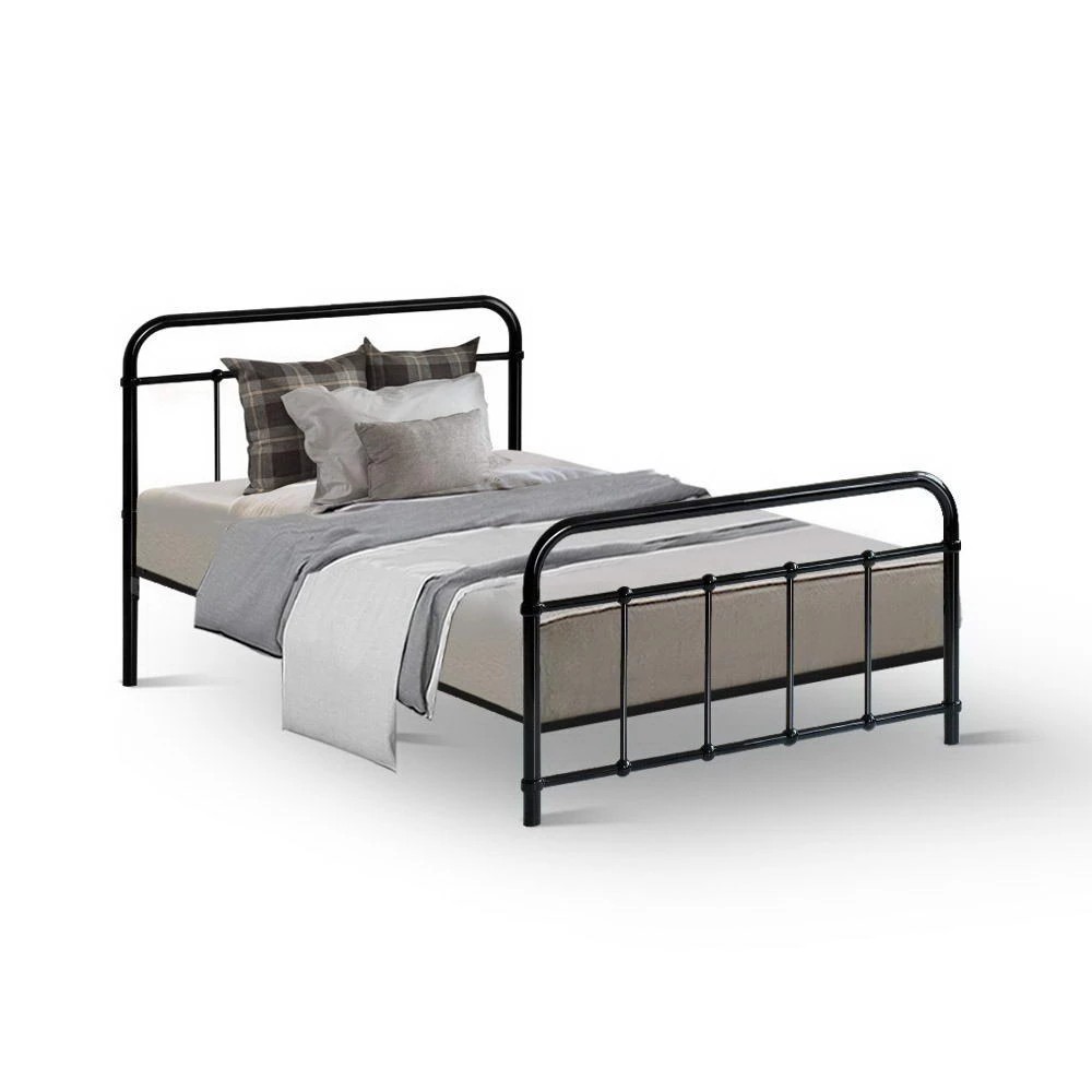 1 Artiss Bed Frame Metal Frames LEO - Single - Black, 1 of 6
