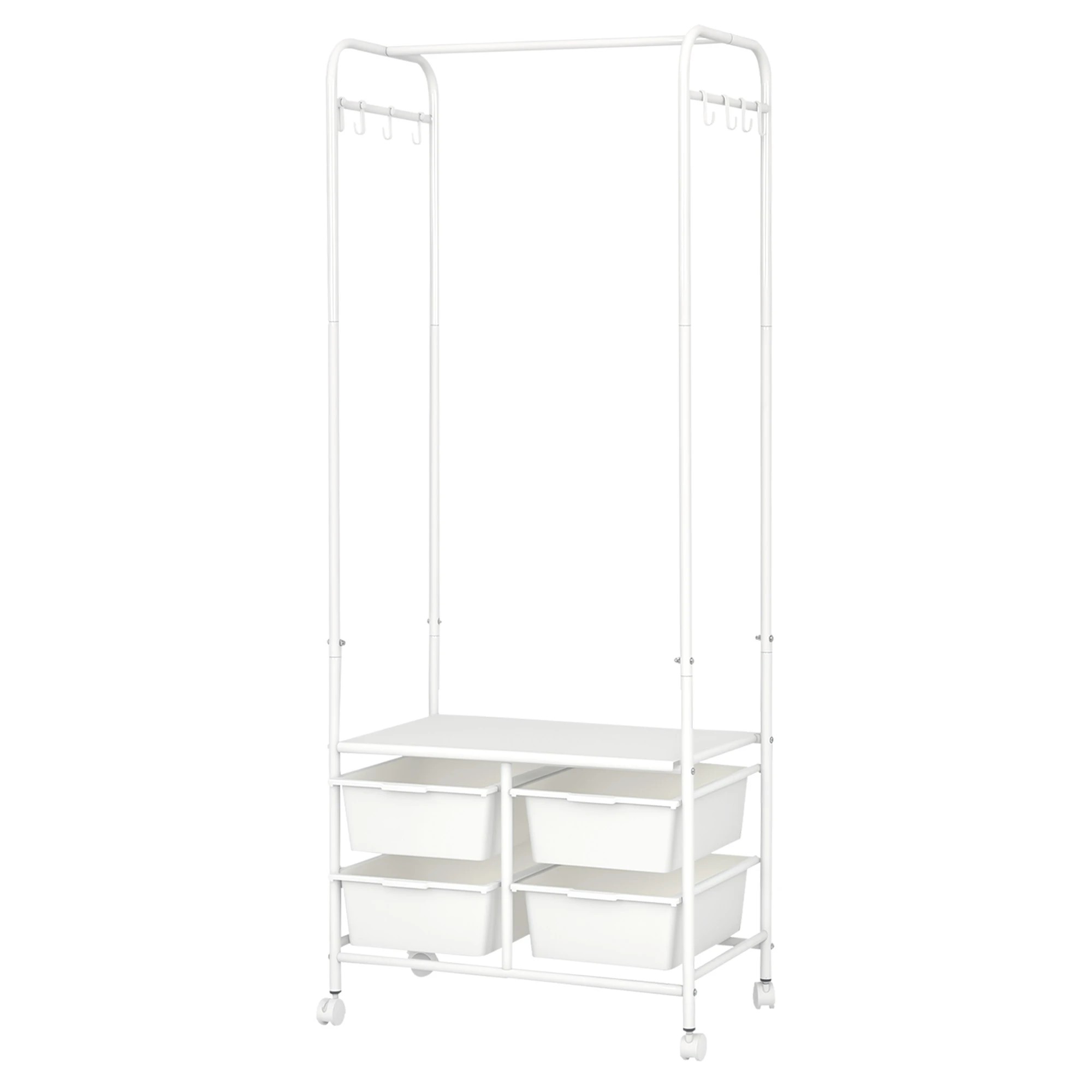 1 Levede Clothes Rack Stand Heavy Duty Steel Hanging Garment Organizer Coat 63cm, 1 of 9