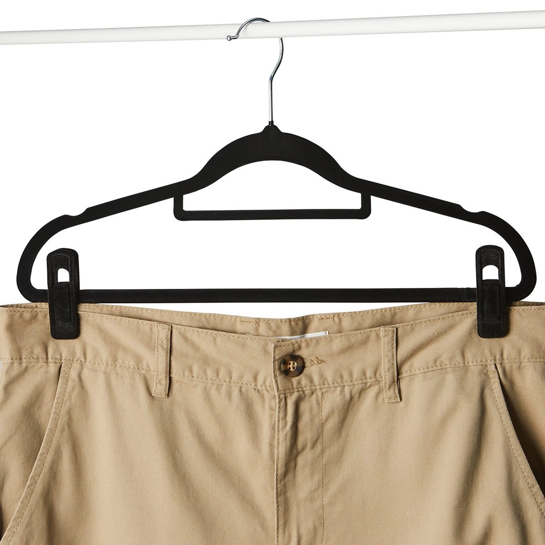 1 20 Pack Flocked Hanger Clips, 1 of 6