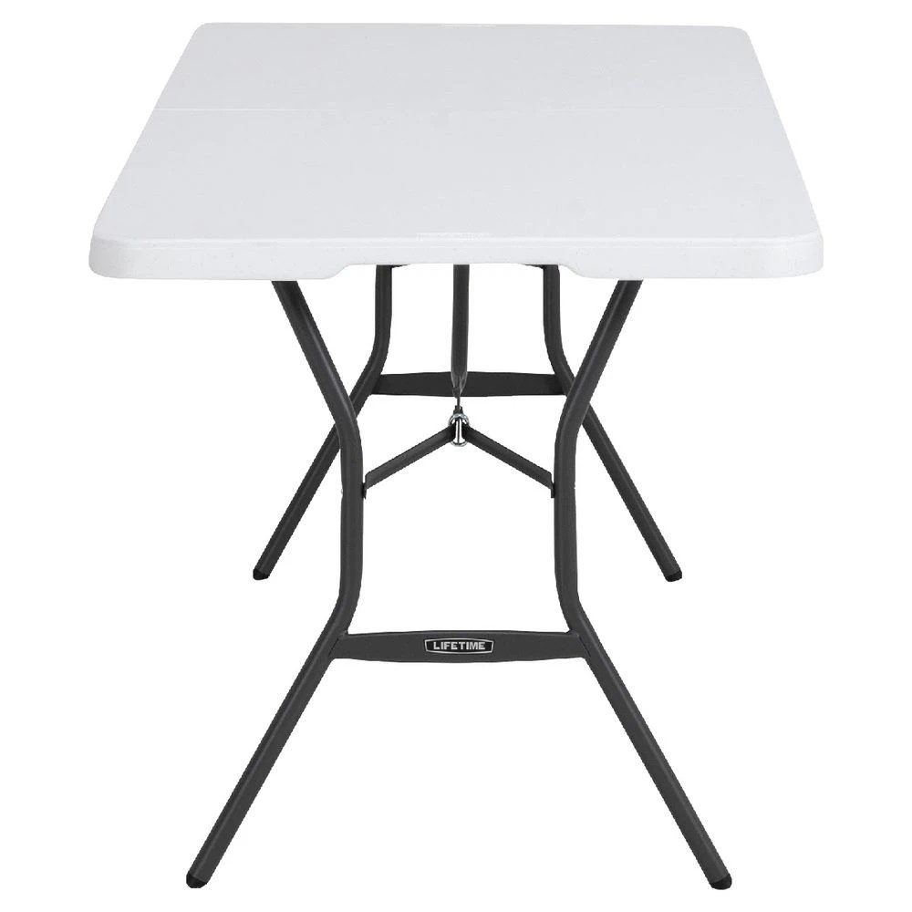 4 Lifetime Light Commercial 6 Foot Bi-fold Table White Desks, Tables and Returns, 4 of 10