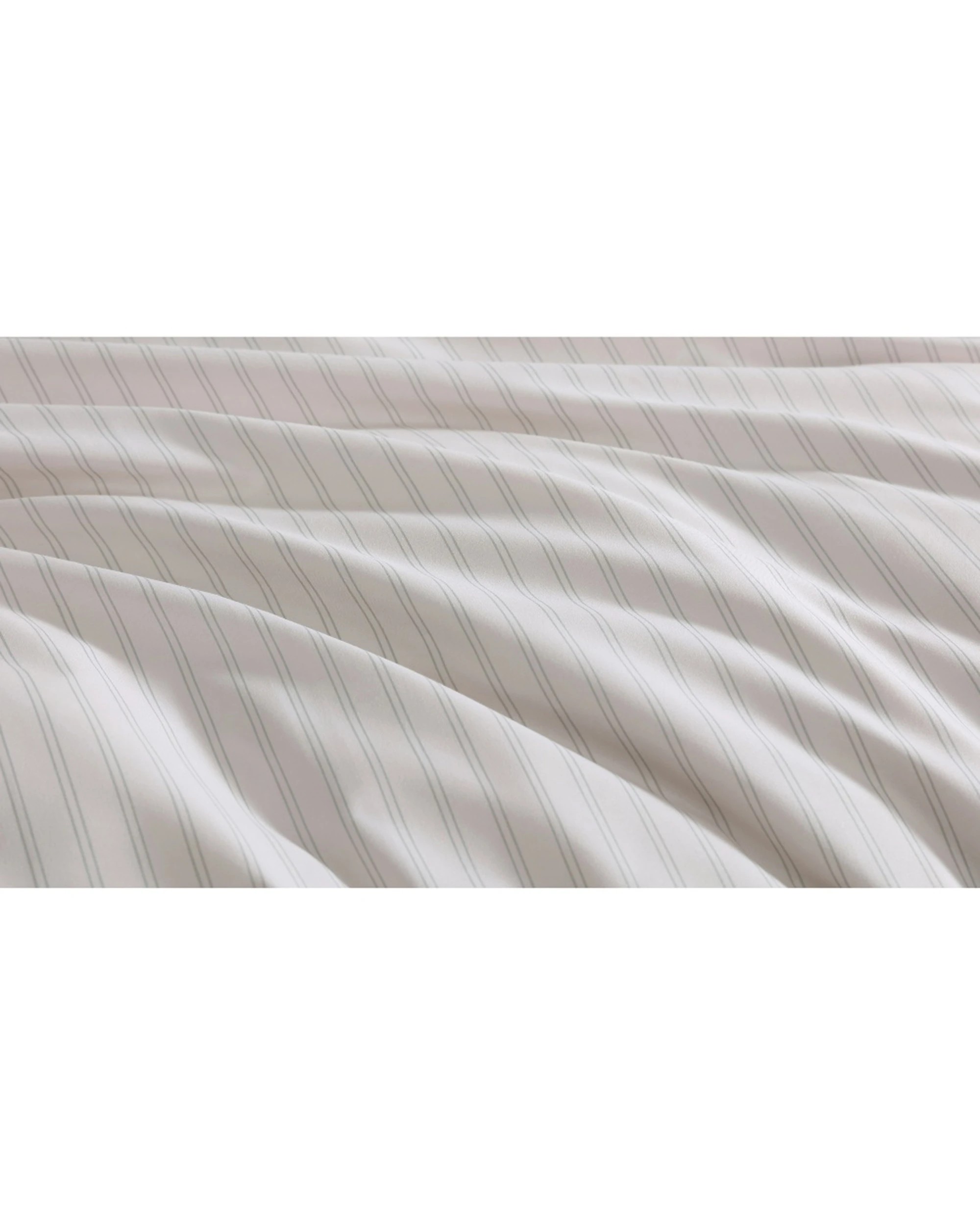 2 Ardor Finley Stripe Quilt Cover Set Home Bedding Oatmeal - Queen Bed - Beige, 2 of 2