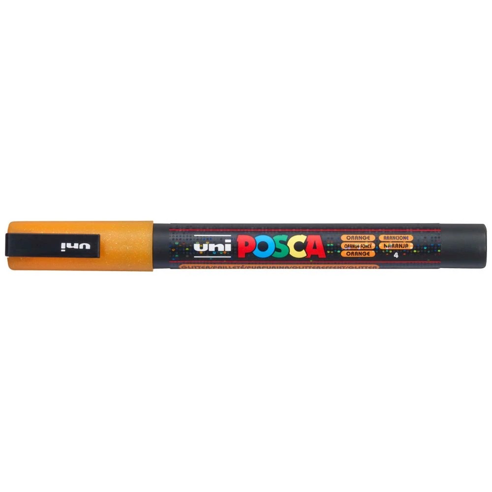 1 POSCA PC 3M Paint Marker Glitter Orange, 1 of 8