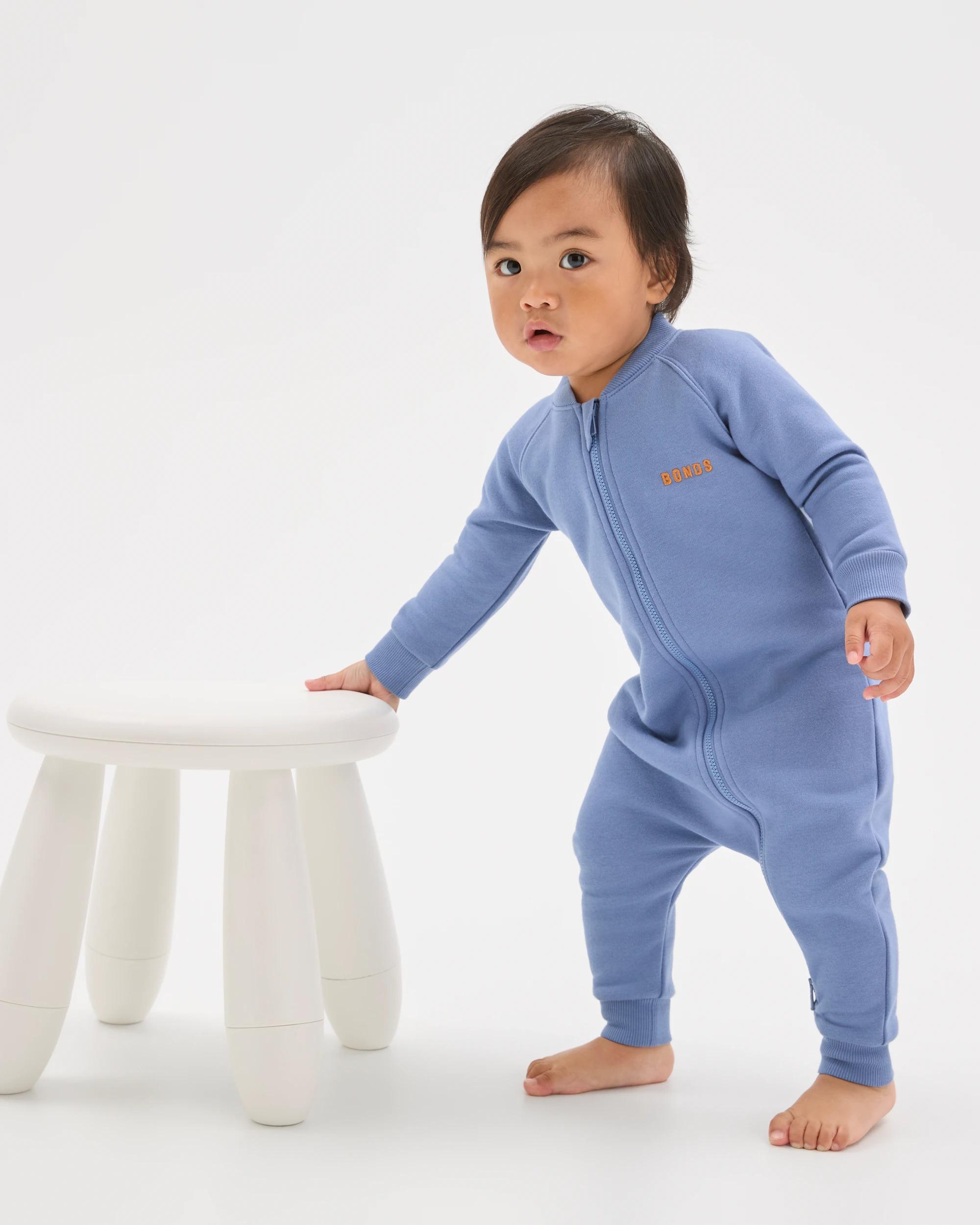 1 Bonds Baby Everyday Fleece Zip Coverall AMALFI COAST, 1 of 5