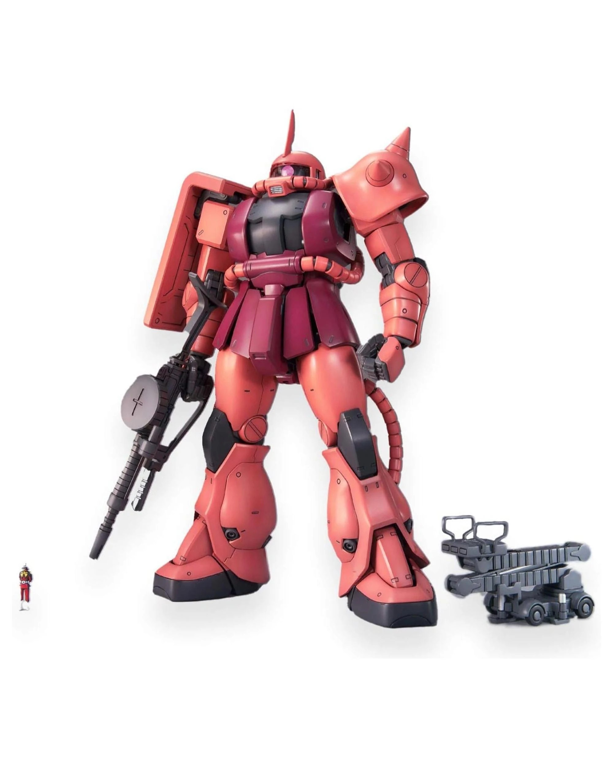 6 Bandai Gundam MG MS06S Char's Zaku Ver2.0 1/100 Model Kit, 6 of 9