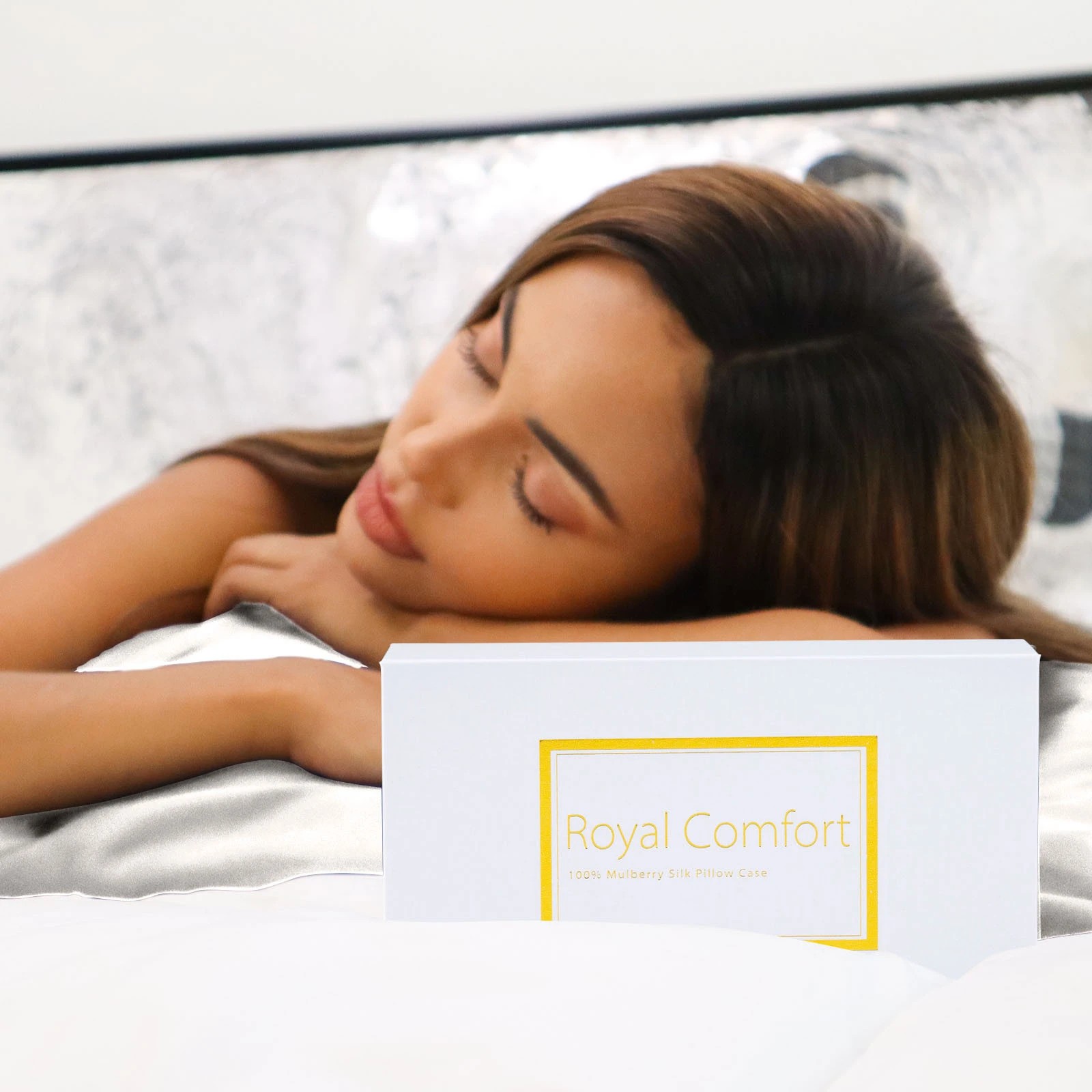 8 Royal Comfort Mulberry Soft Silk Luxurious Hypoallergenic Pillowcase Twin Pack - White, 8 of 10