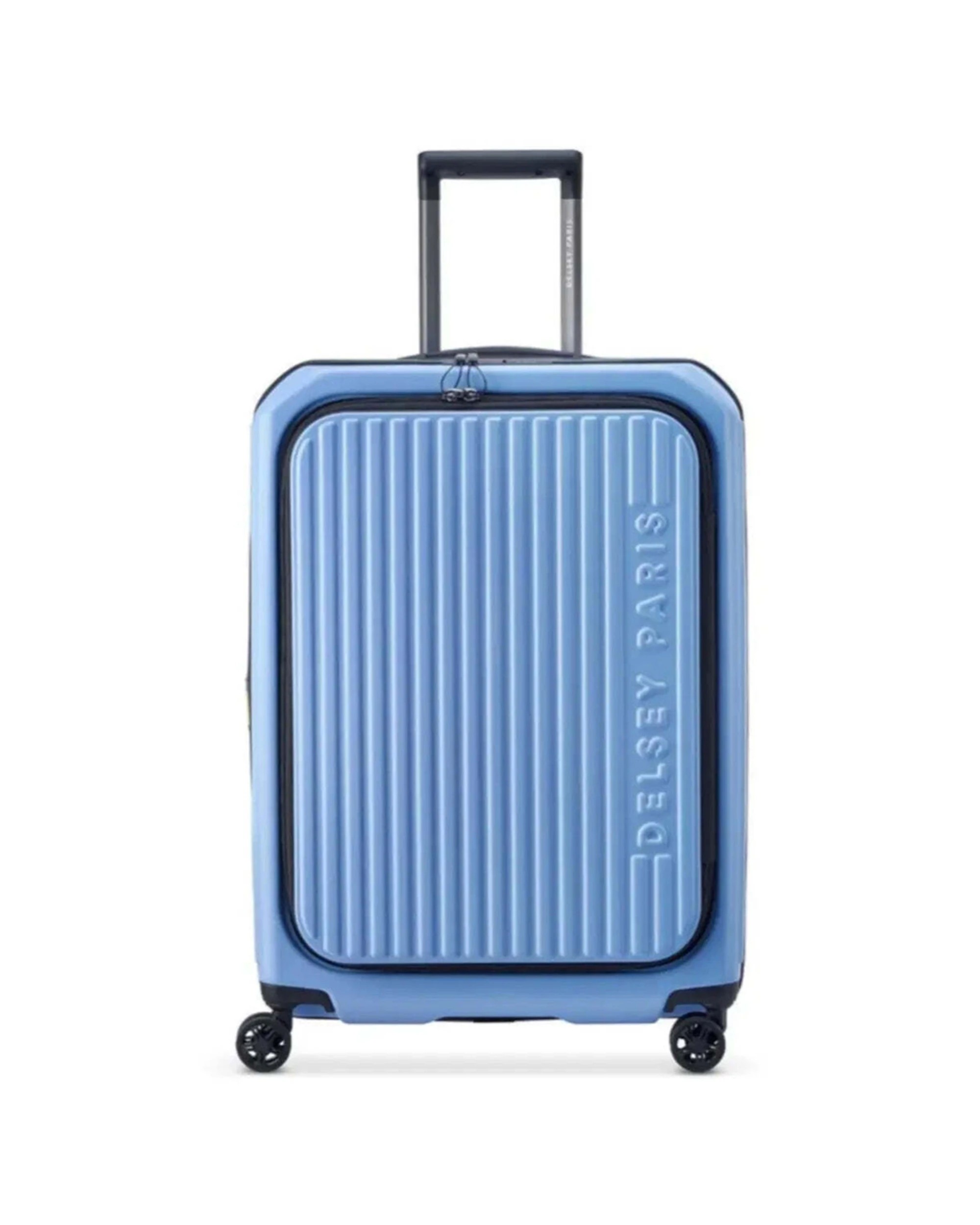 1 Delsey Securtime Zip 66 cm Top Opening 4-Wheel Expandable Suitcase TSA Lock Lavender - Blue, 1 of 7